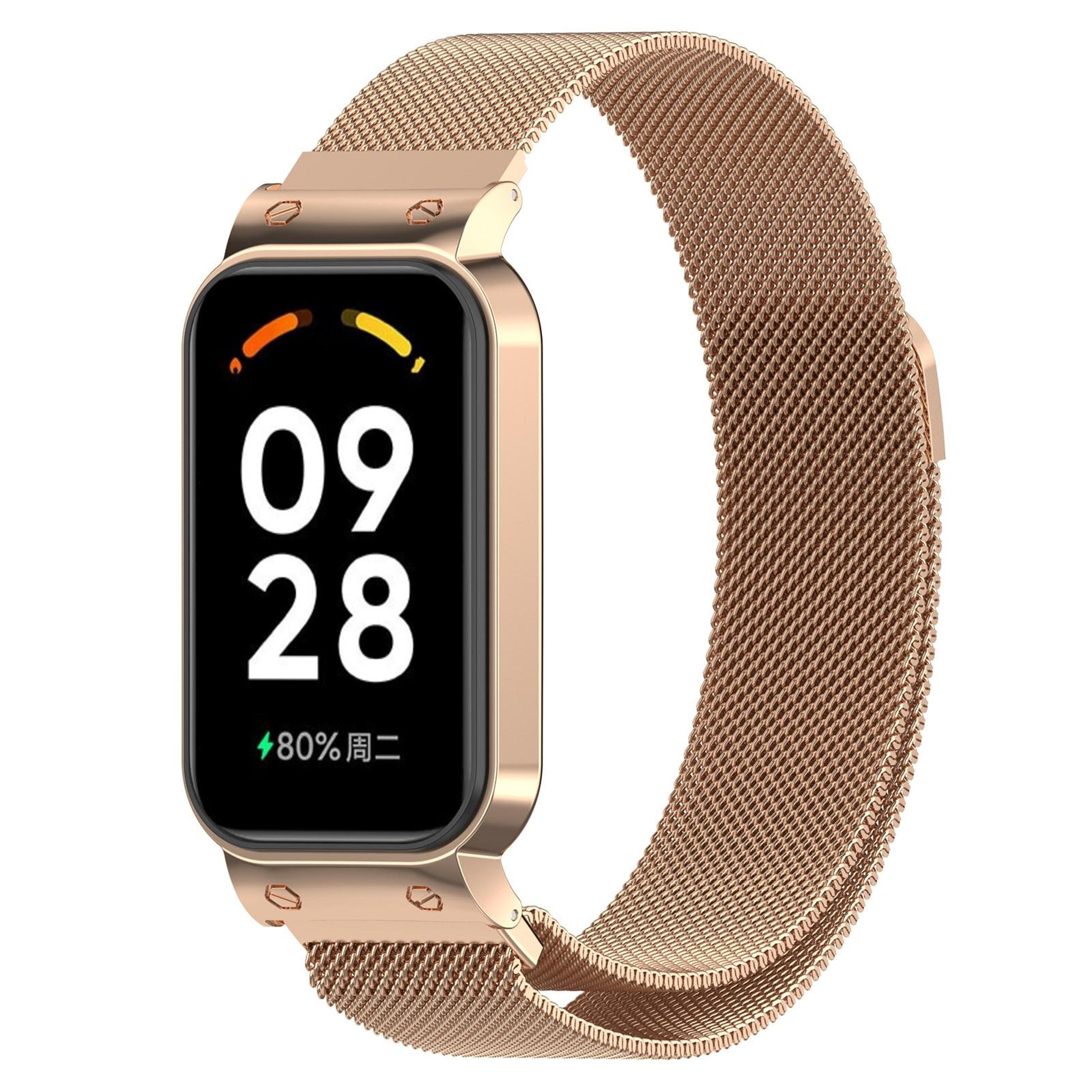 redmi band 2 milanese metal watch band adjustable stainless steel watch strap with protective frame