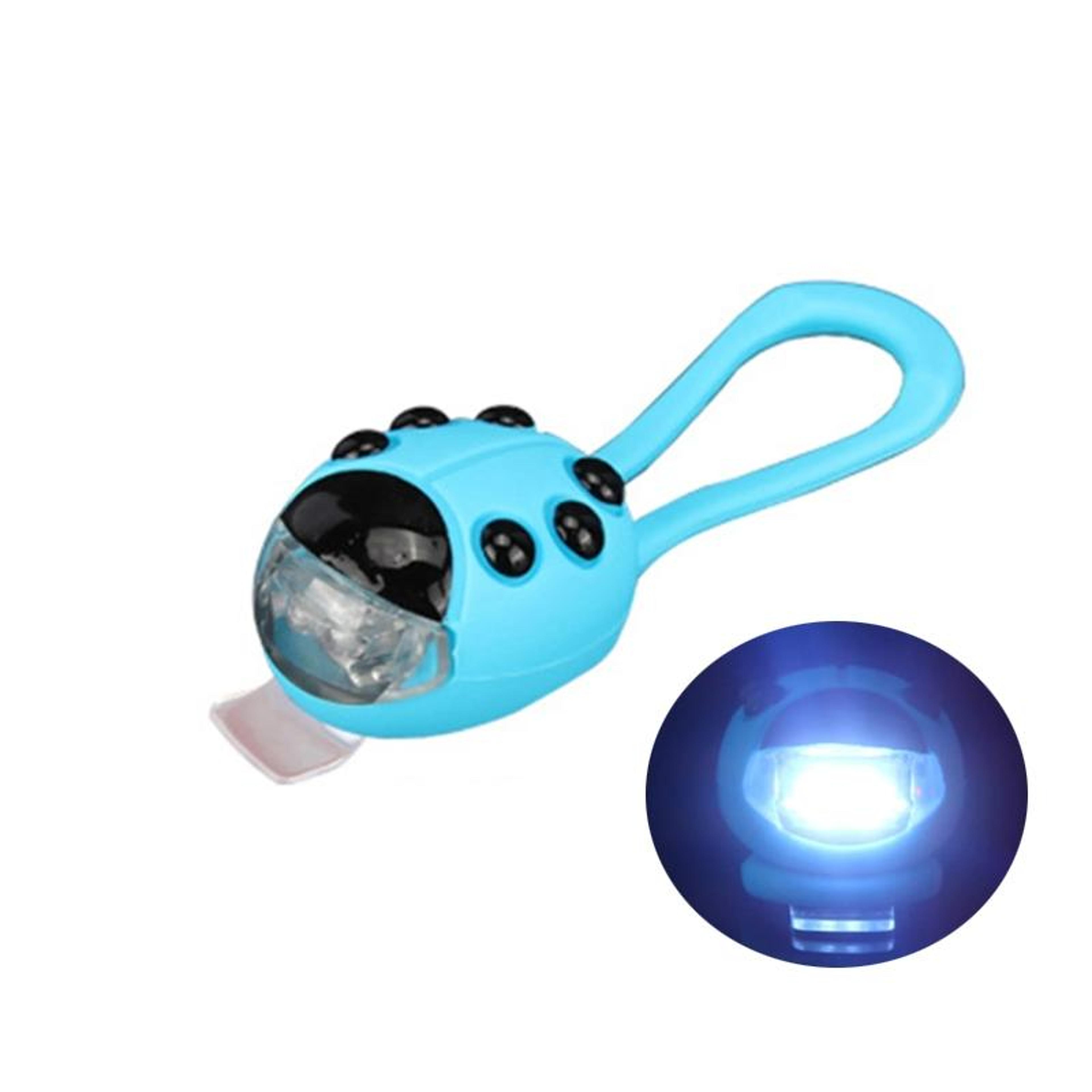 cute bike led light waterproof silicone bicycle light ladybug safety headlight