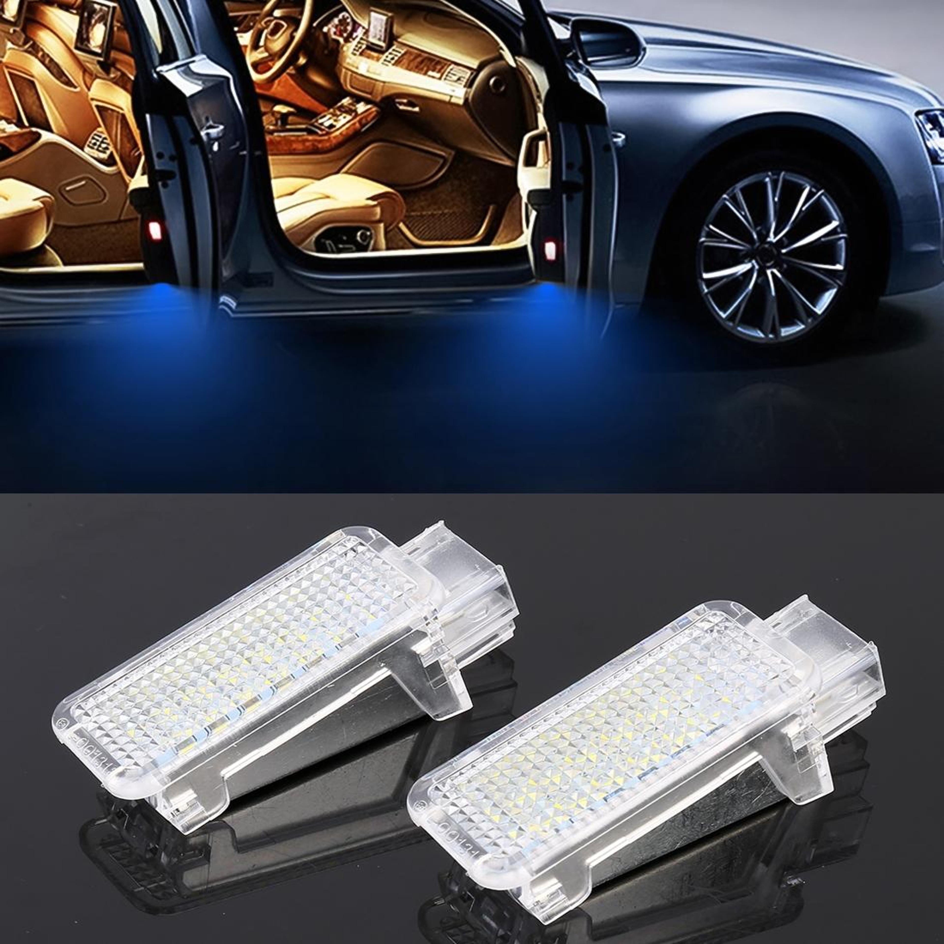 led car door lights for audi volkswagen plug and play welcome courtesy lamps