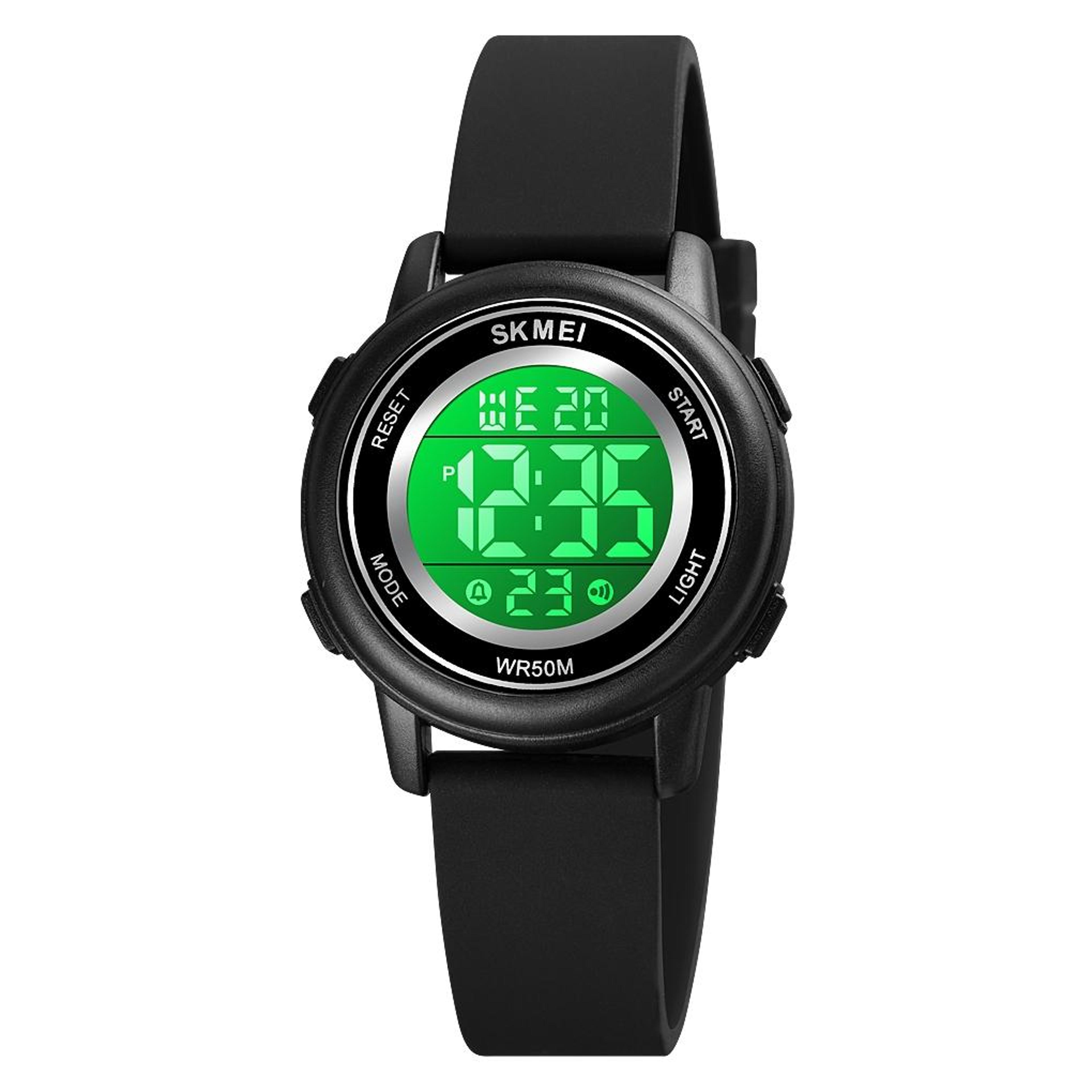 skmei 1721 digital sports watch 50m waterproof watch with led display and silicone strap