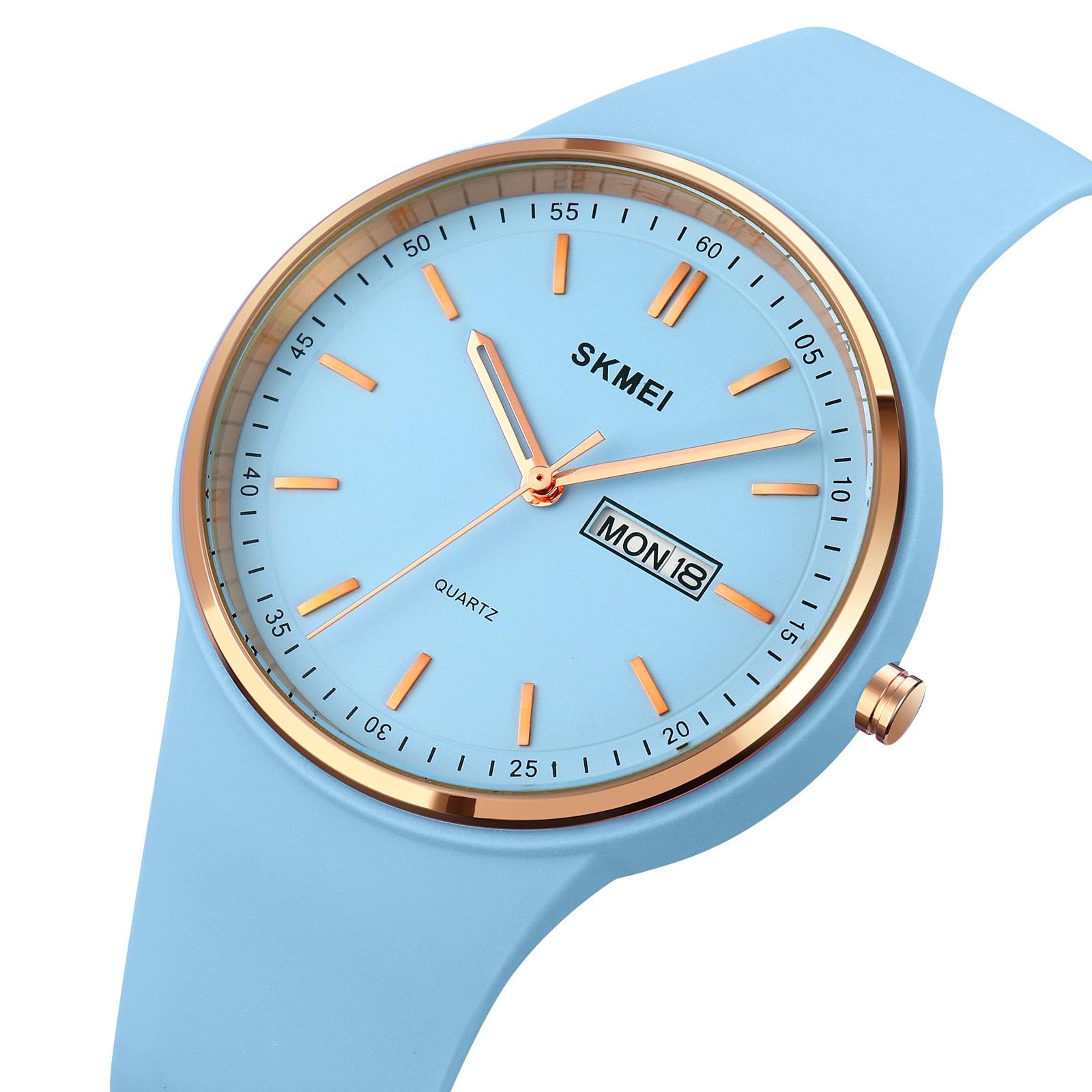 skmei 1747 womens quartz watch with silicone strap 30m water resistant minimal analog watch