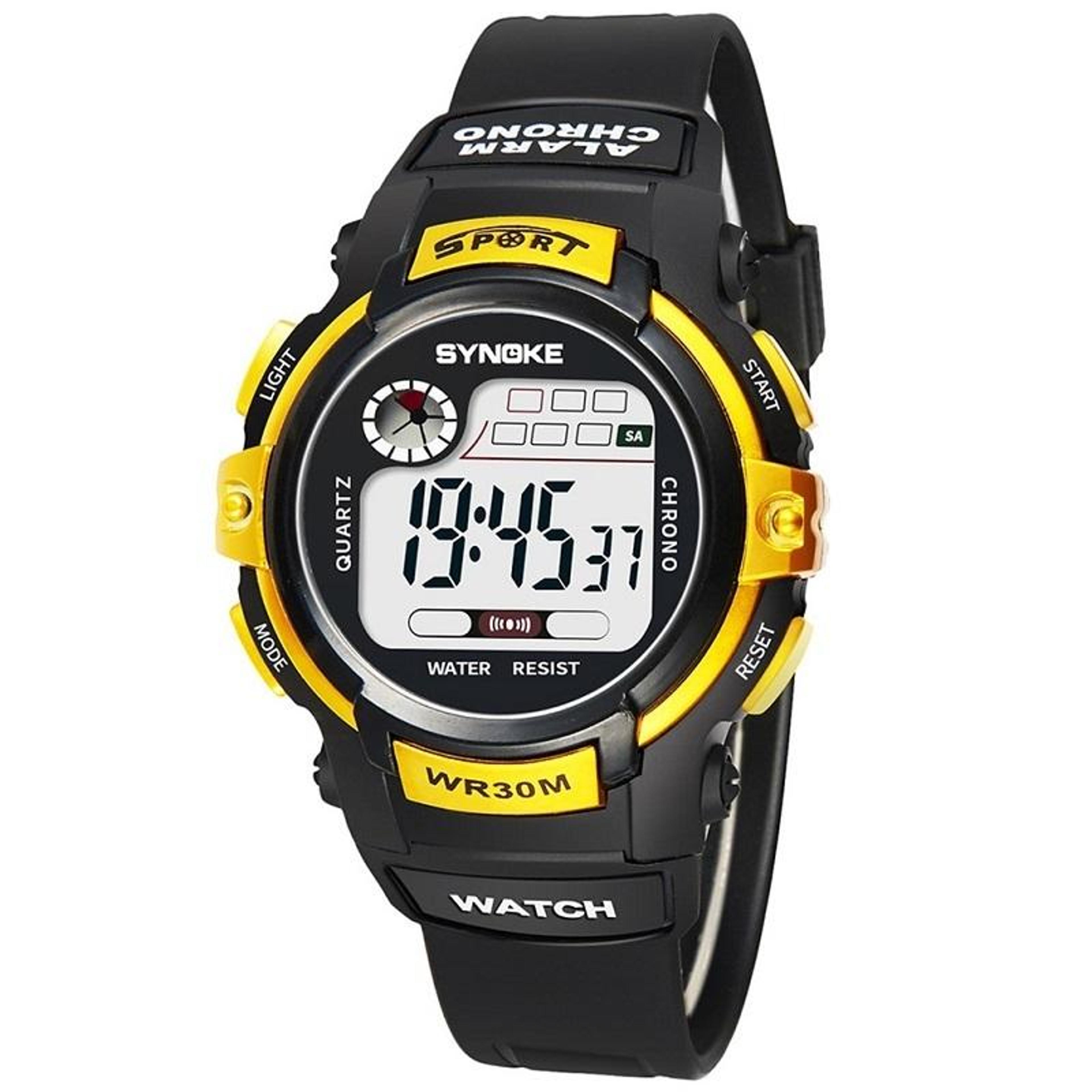 synoke 99569 kids digital watch waterproof lcd luminous children sports watch