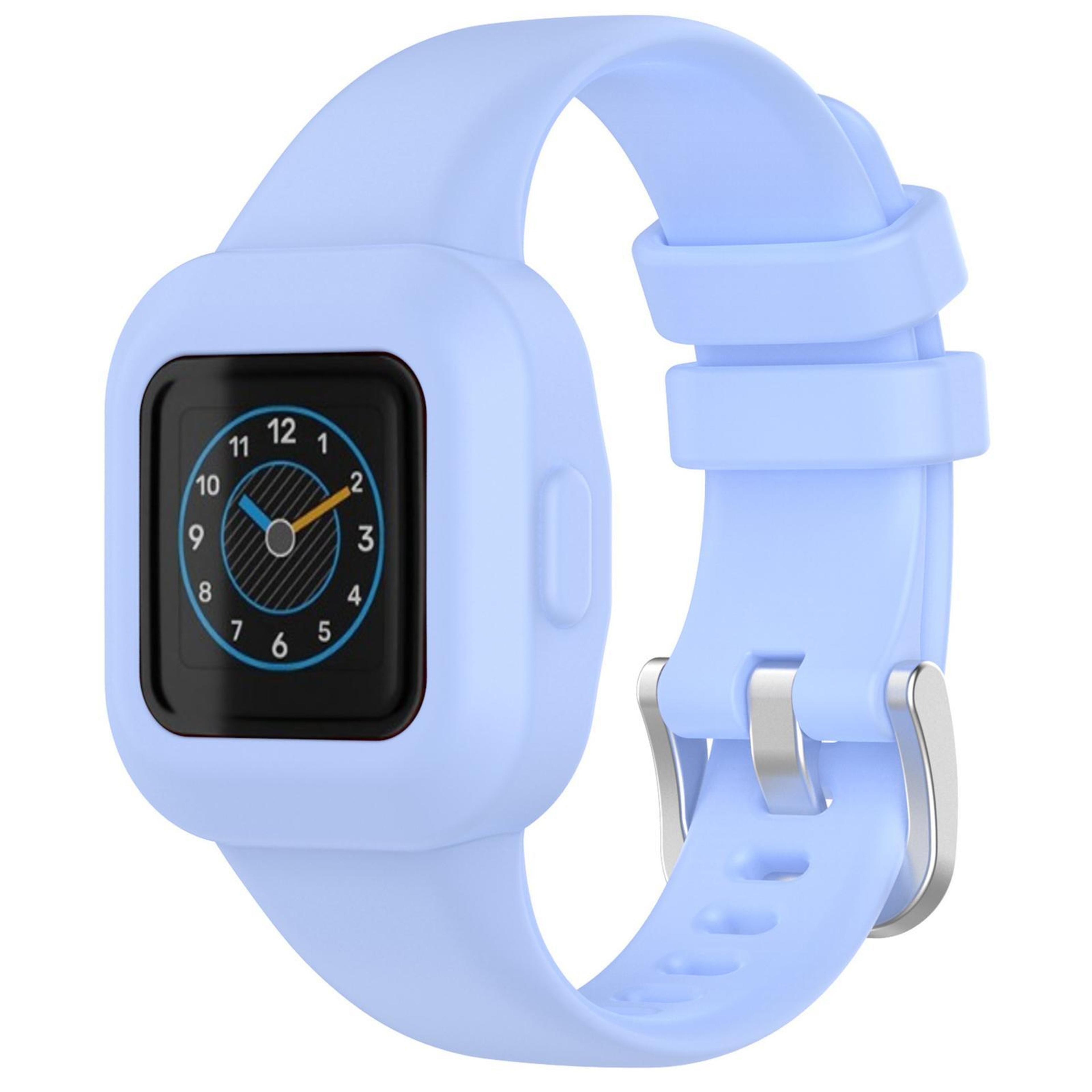 garmin vivofit jr 3 silicone watch band soft replacement strap with silver steel buckle