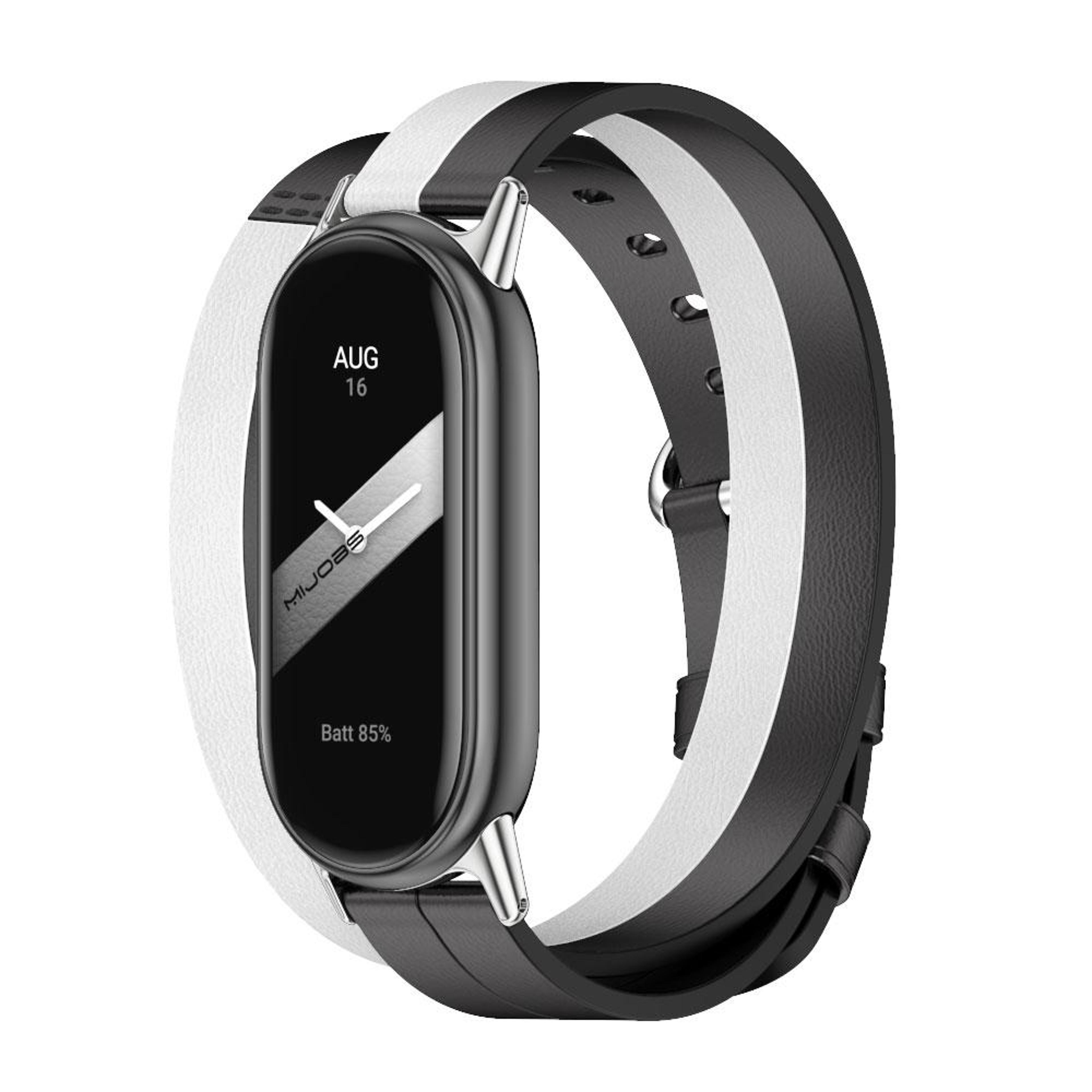 mijobs xiaomi mi band 9 leather band double loop leather watch band for mi band 8 9 9 nfc