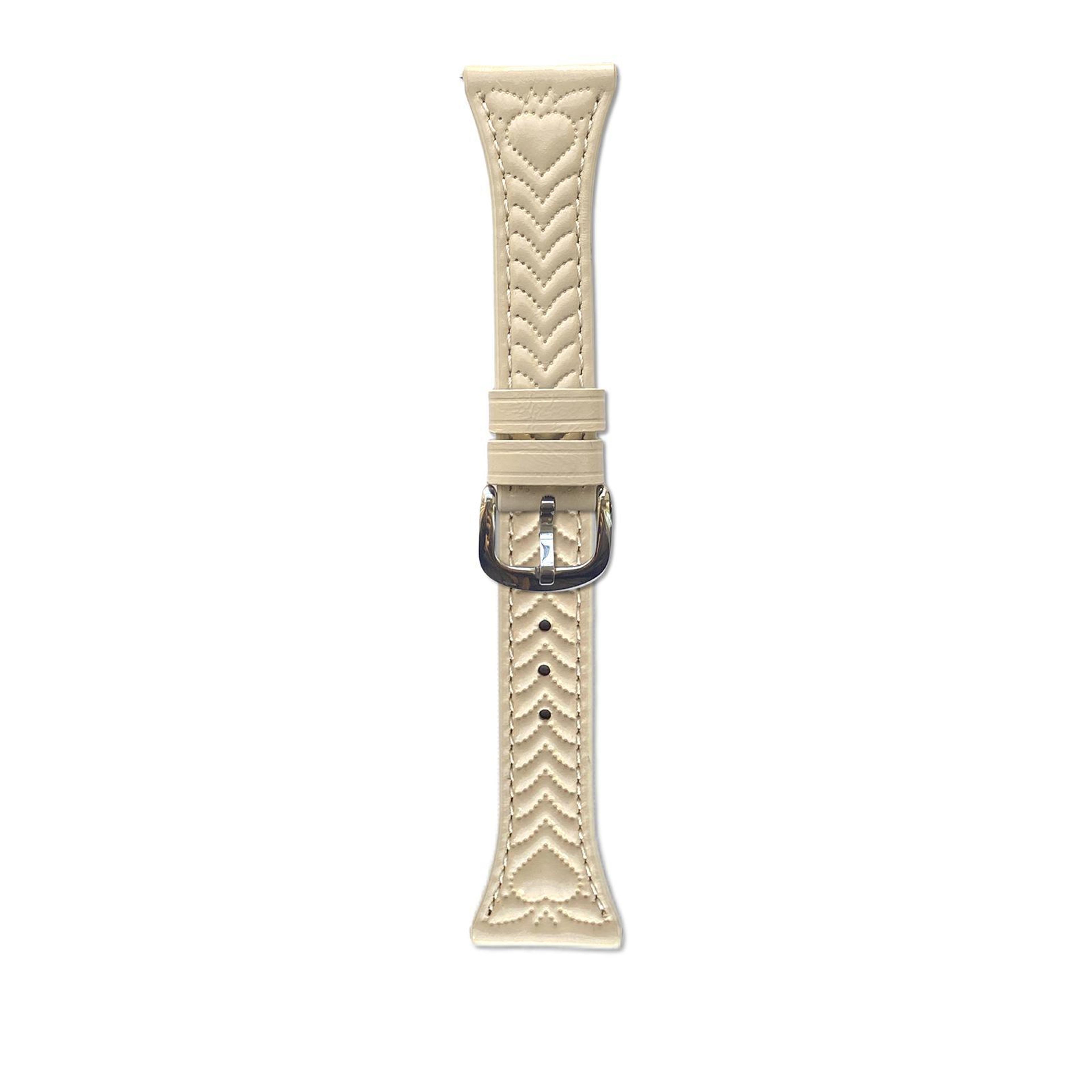 heart embossed samsung galaxy watch3 45mm band 22mm leather watch band replacement strap