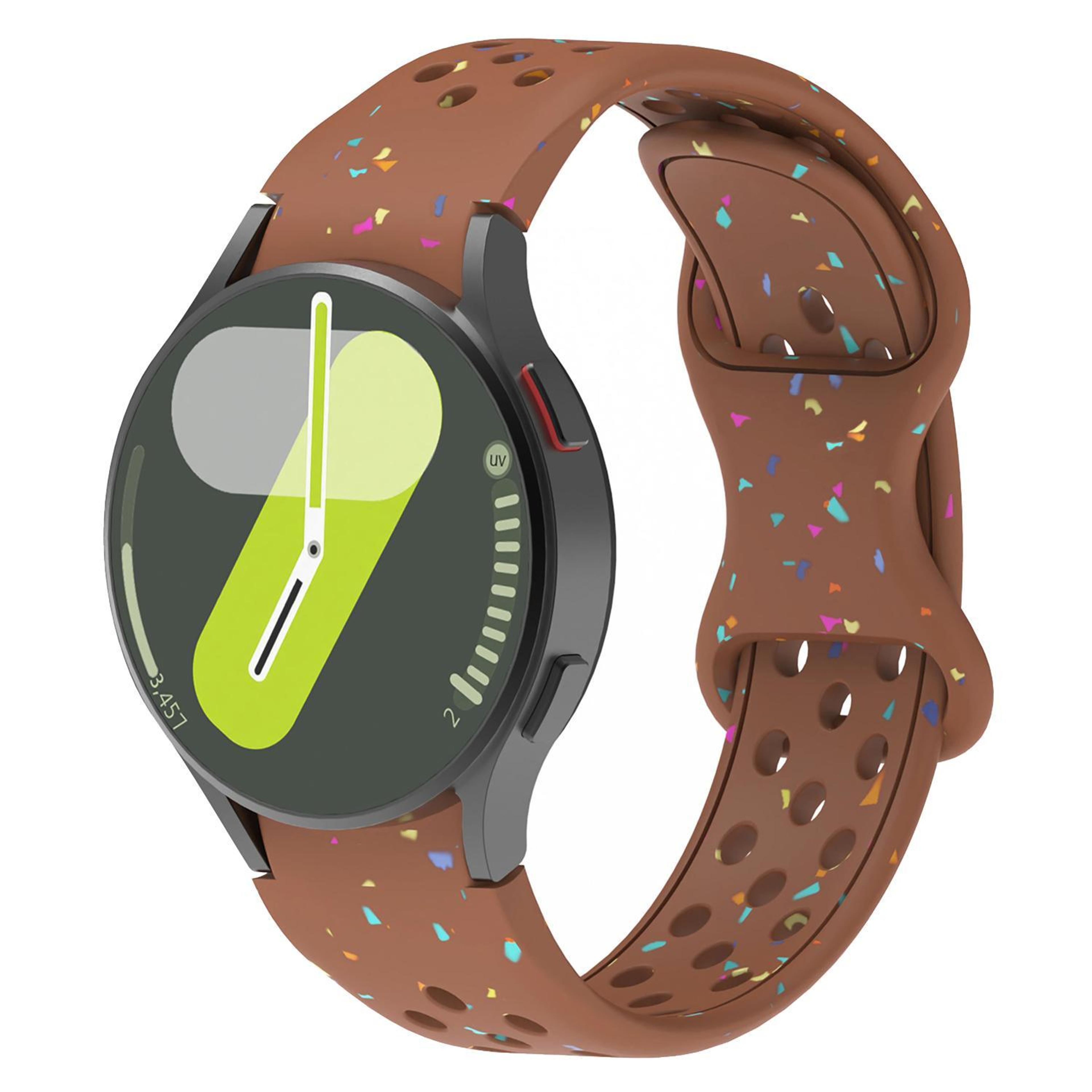 samsung galaxy watch 7 40mm 44mm silicone watch band eco friendly colorful dots replacement strap