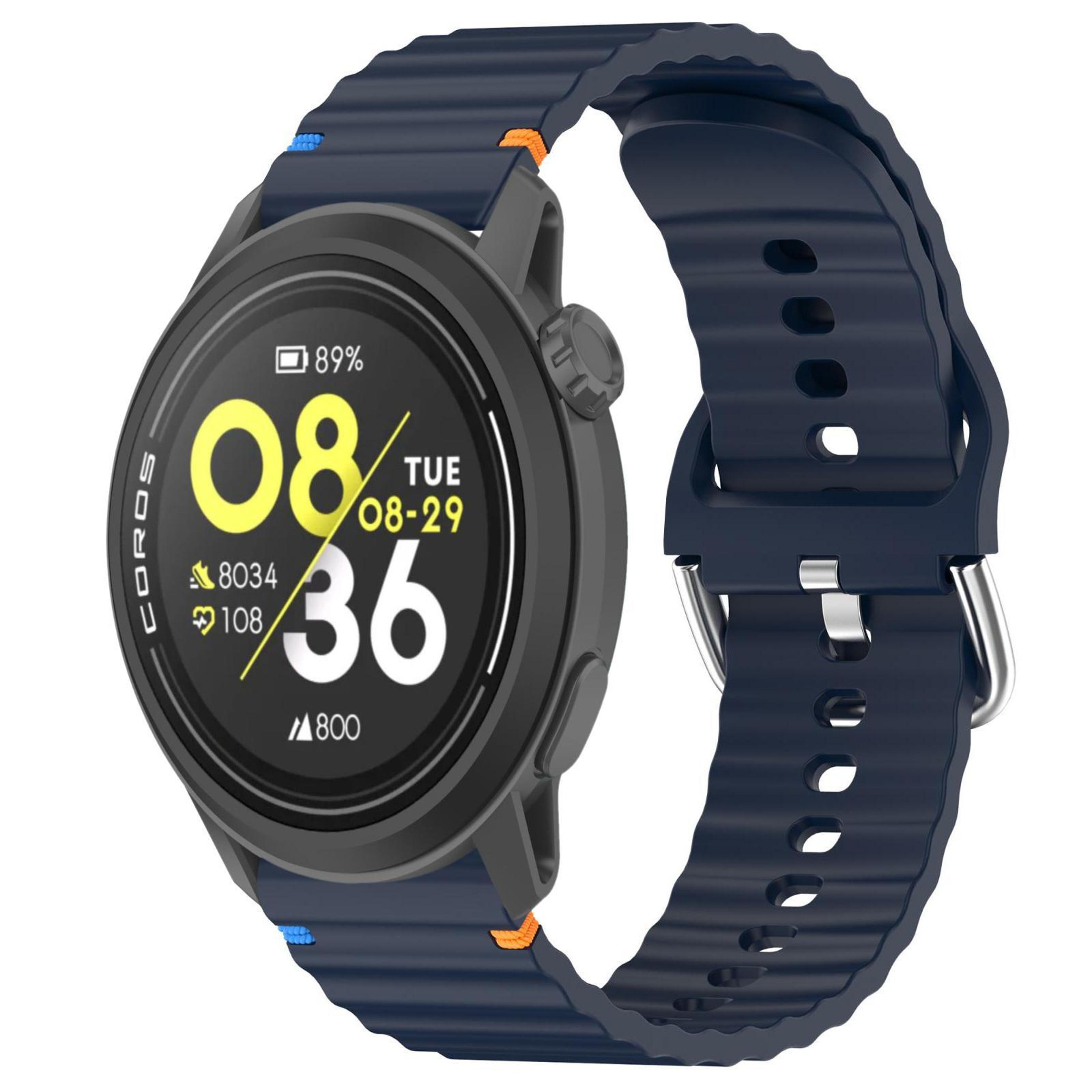 coros pace 3 silicone watch band 22mm wavy grain quick release replacement strap