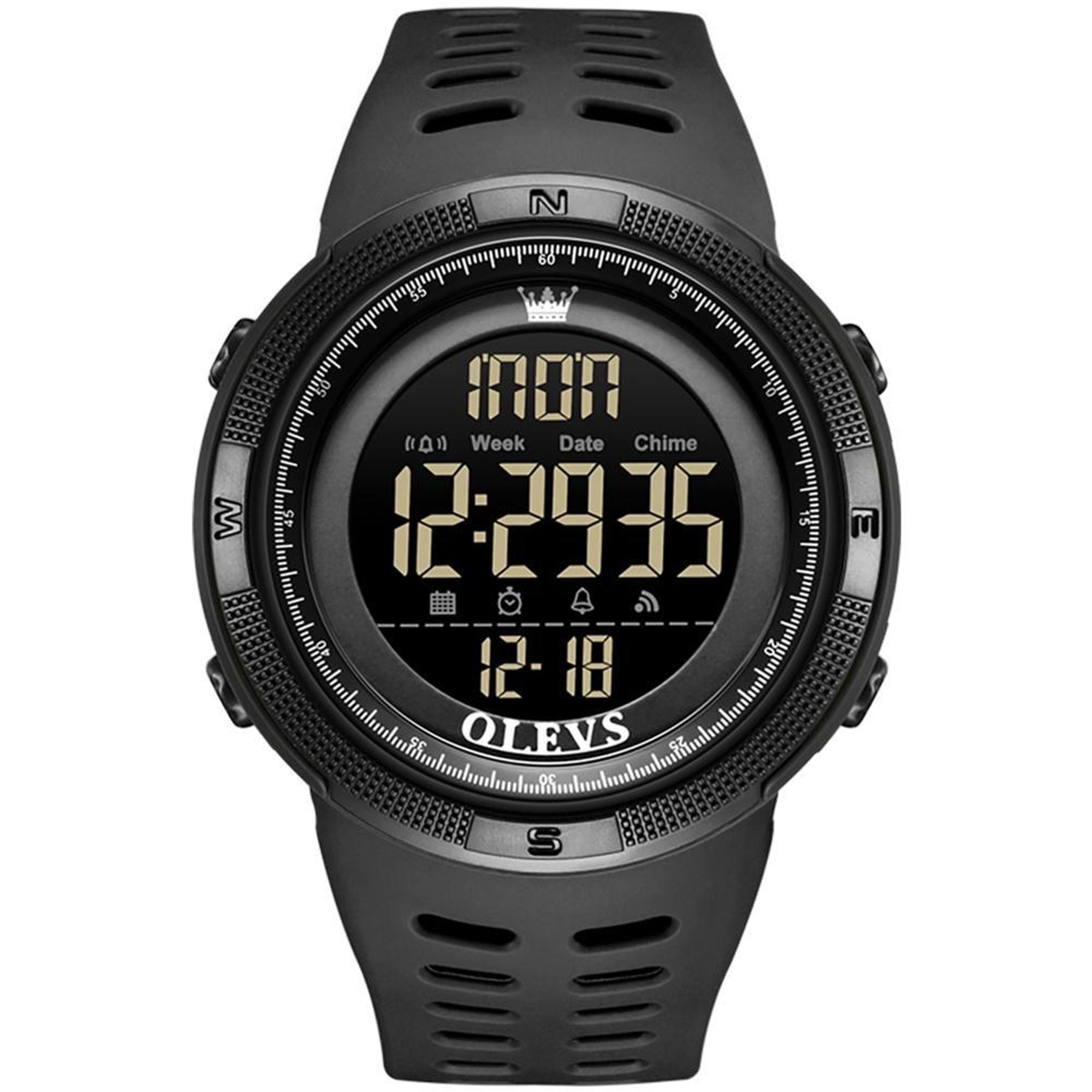 olevs 1109 mens sports watch waterproof luminous digital electronic watch with silicone strap