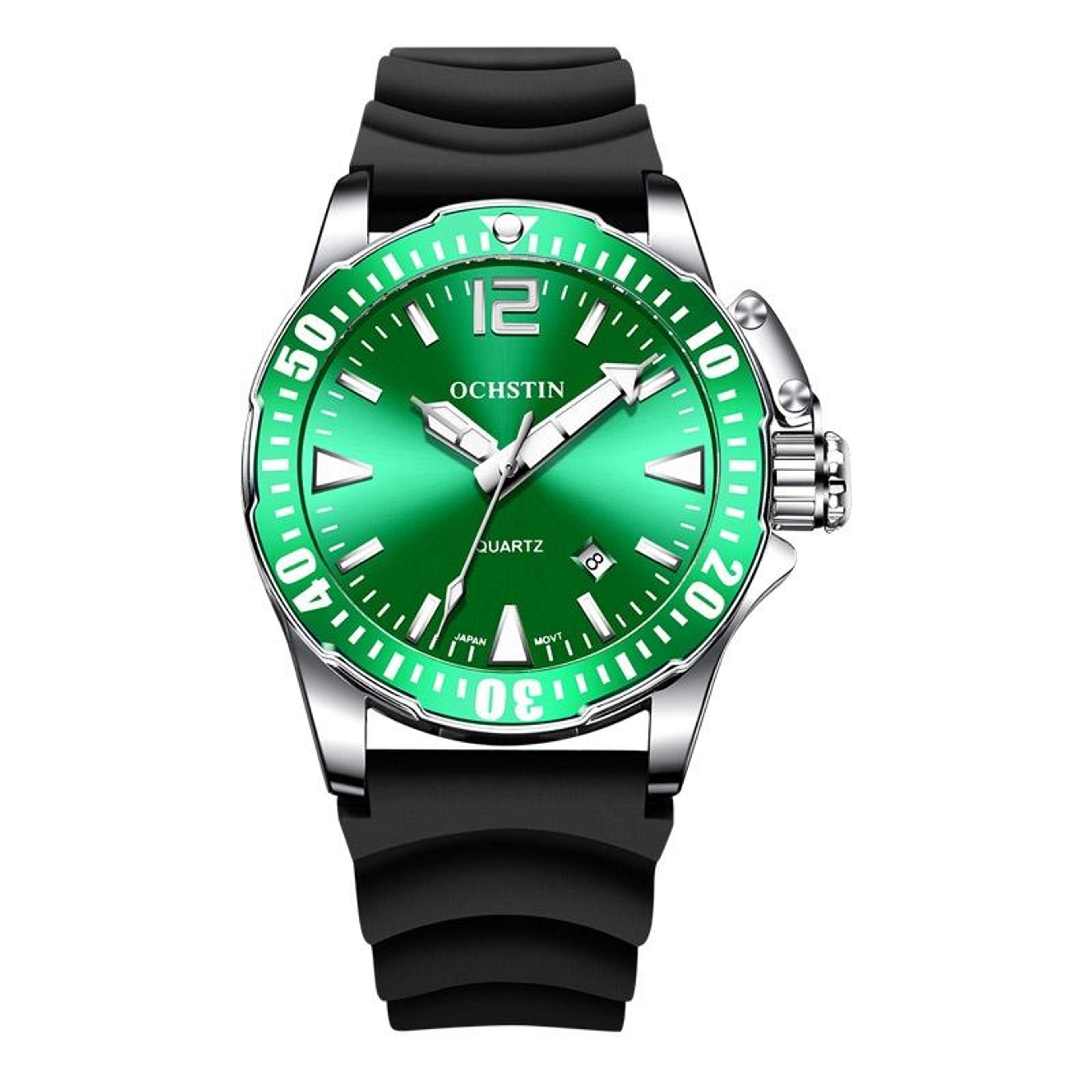 ochstin 7002a quartz mens watch waterproof luminous watch with silicone strap