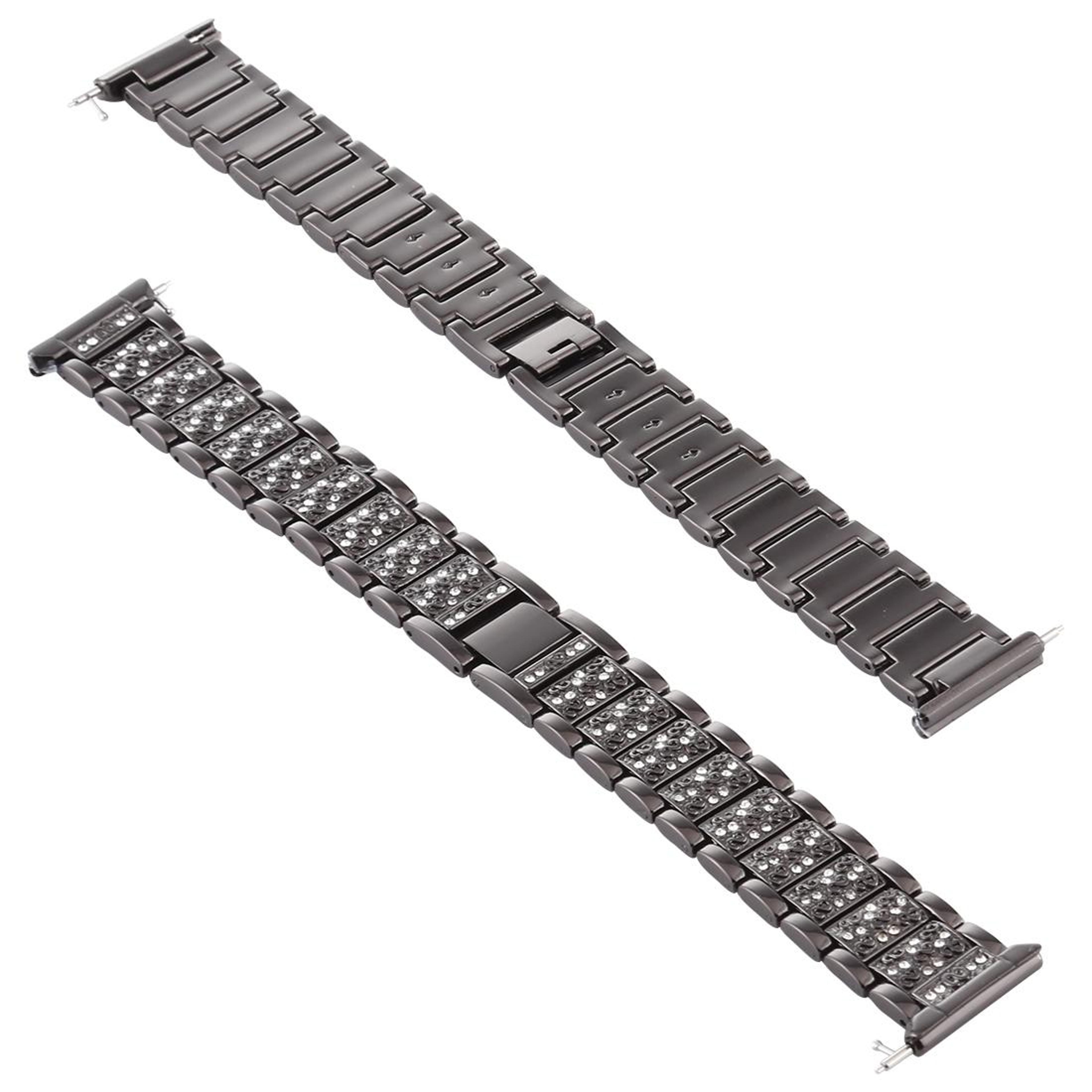 for fitbit versa diamond watch band stainless steel luxury replacement strap