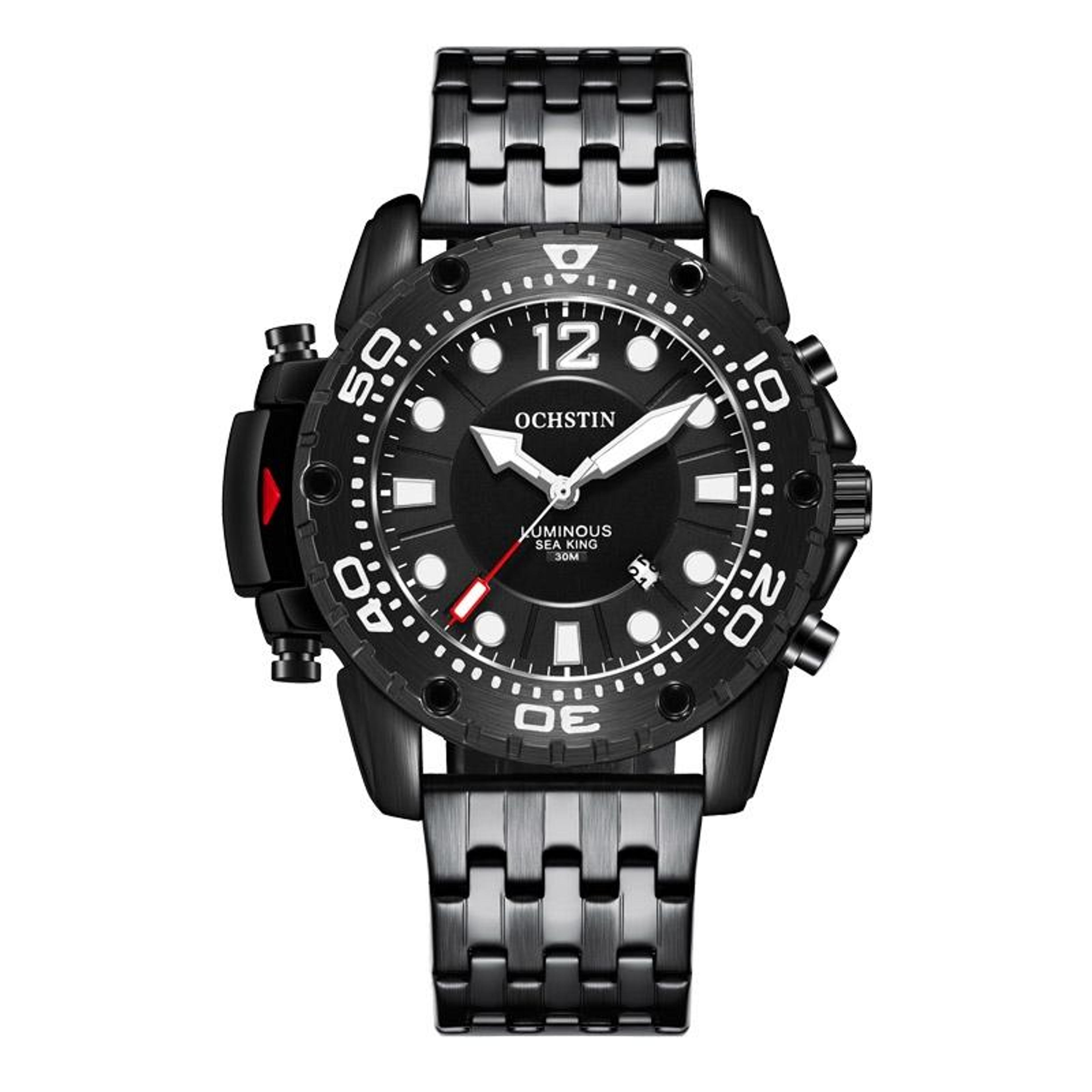 ochstin 7249 mens quartz watch stainless steel business watch waterproof luminous wristwatch