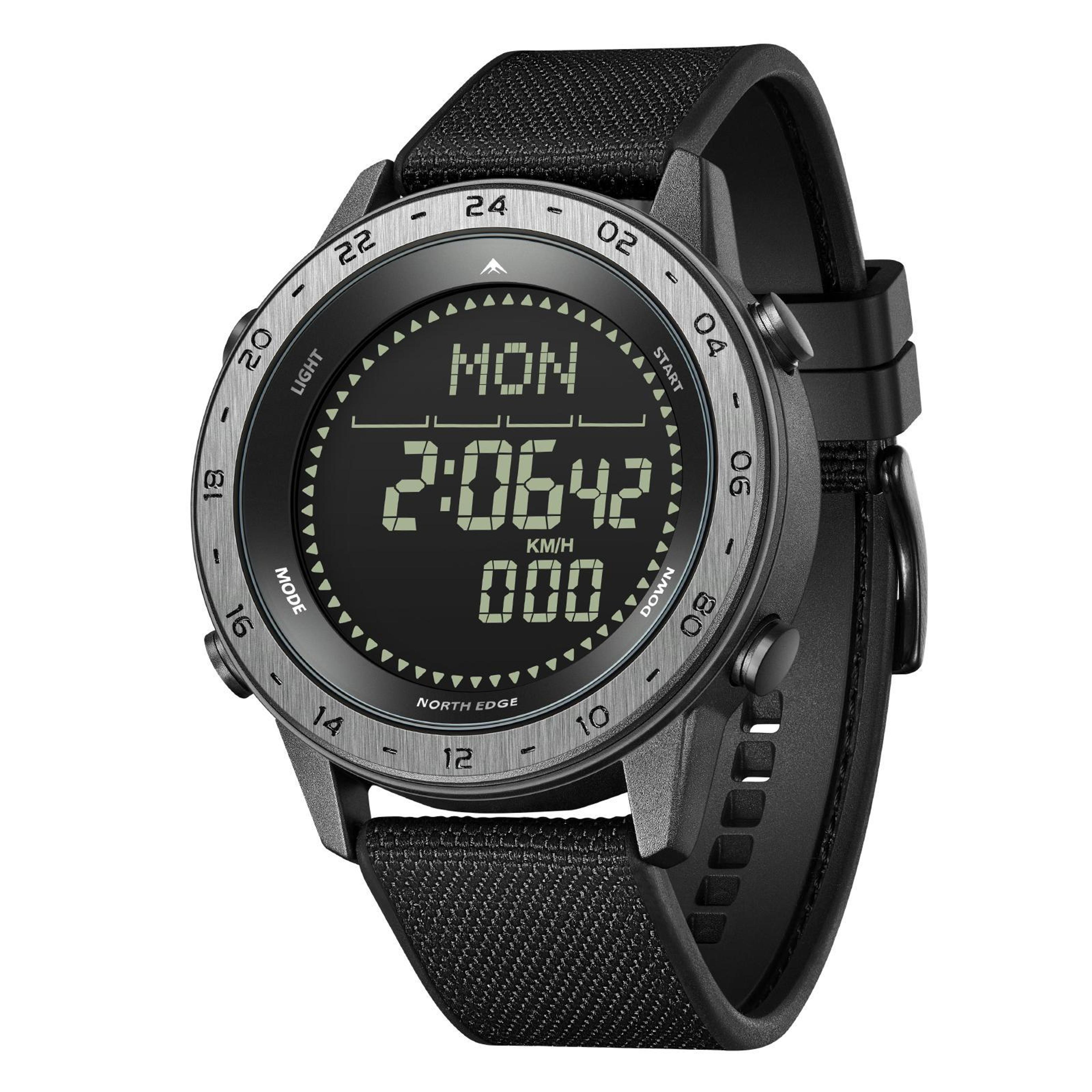 north edge tank 3 outdoor sports watch 50m waterproof digital military watch with compass and pedometer