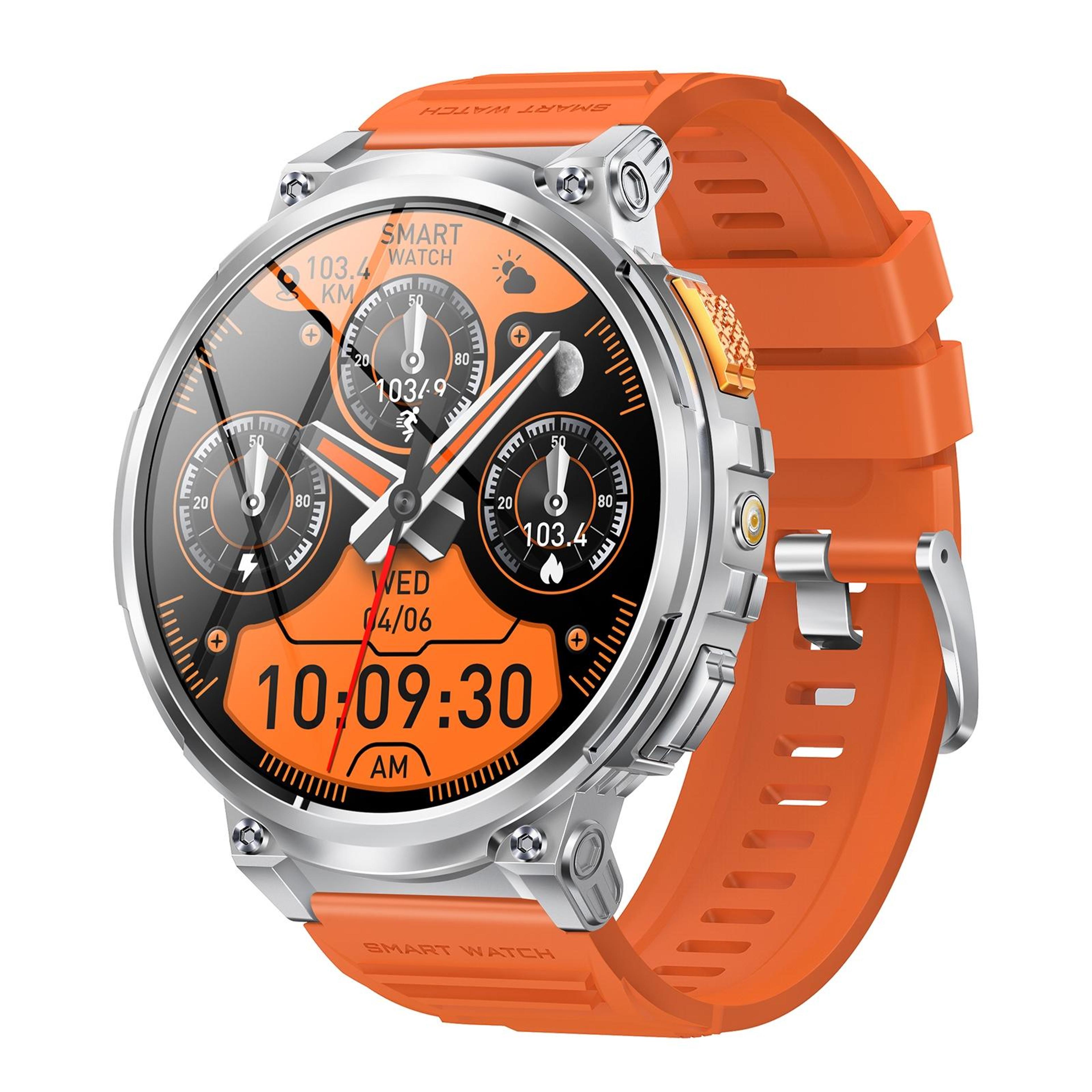 lemfo k66 bluetooth calling smartwatch with 1.85 inch hd display heart rate & blood oxygen monitor