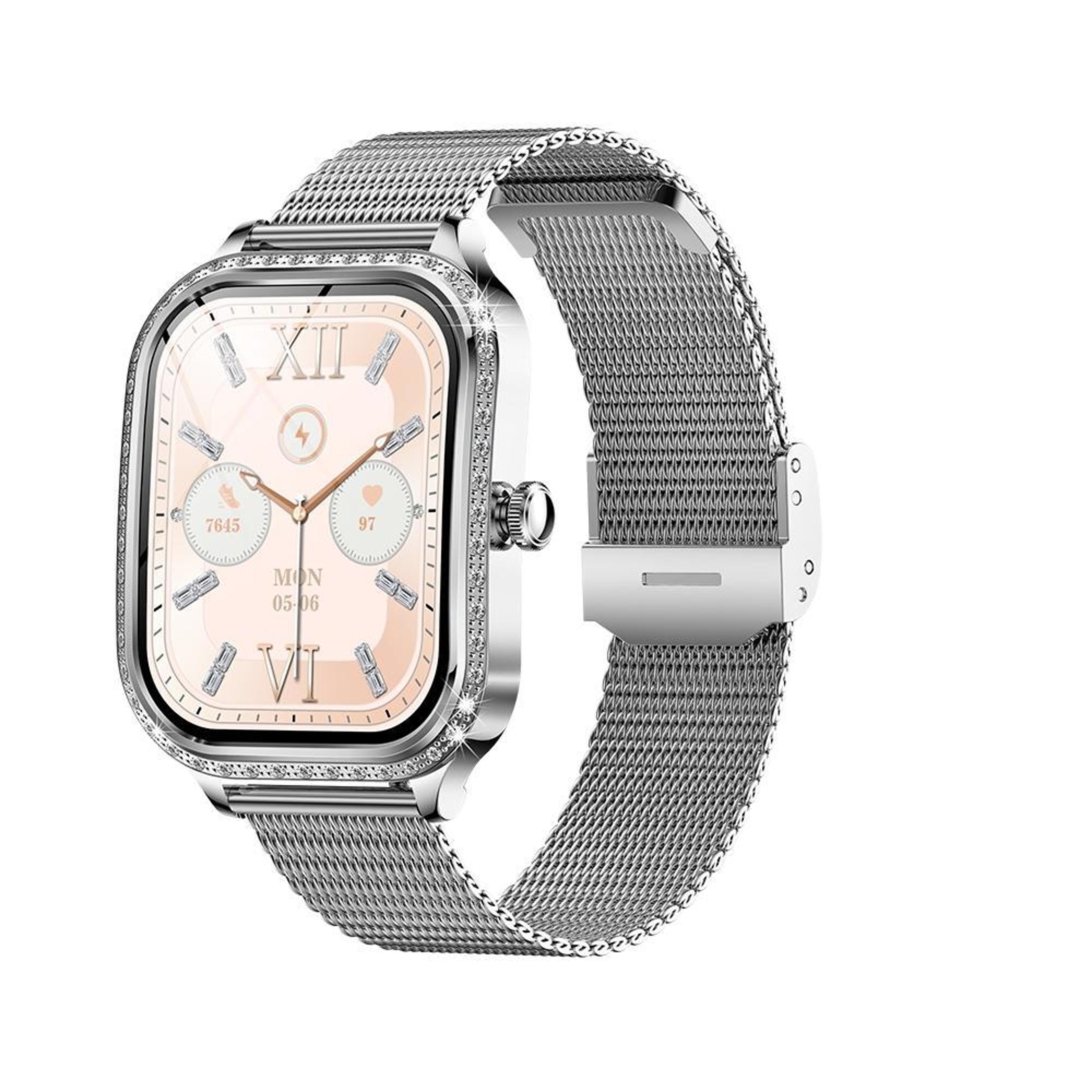 qs01 1.75 inch smart watch with bluetooth calling heart rate monitor fitness tracker