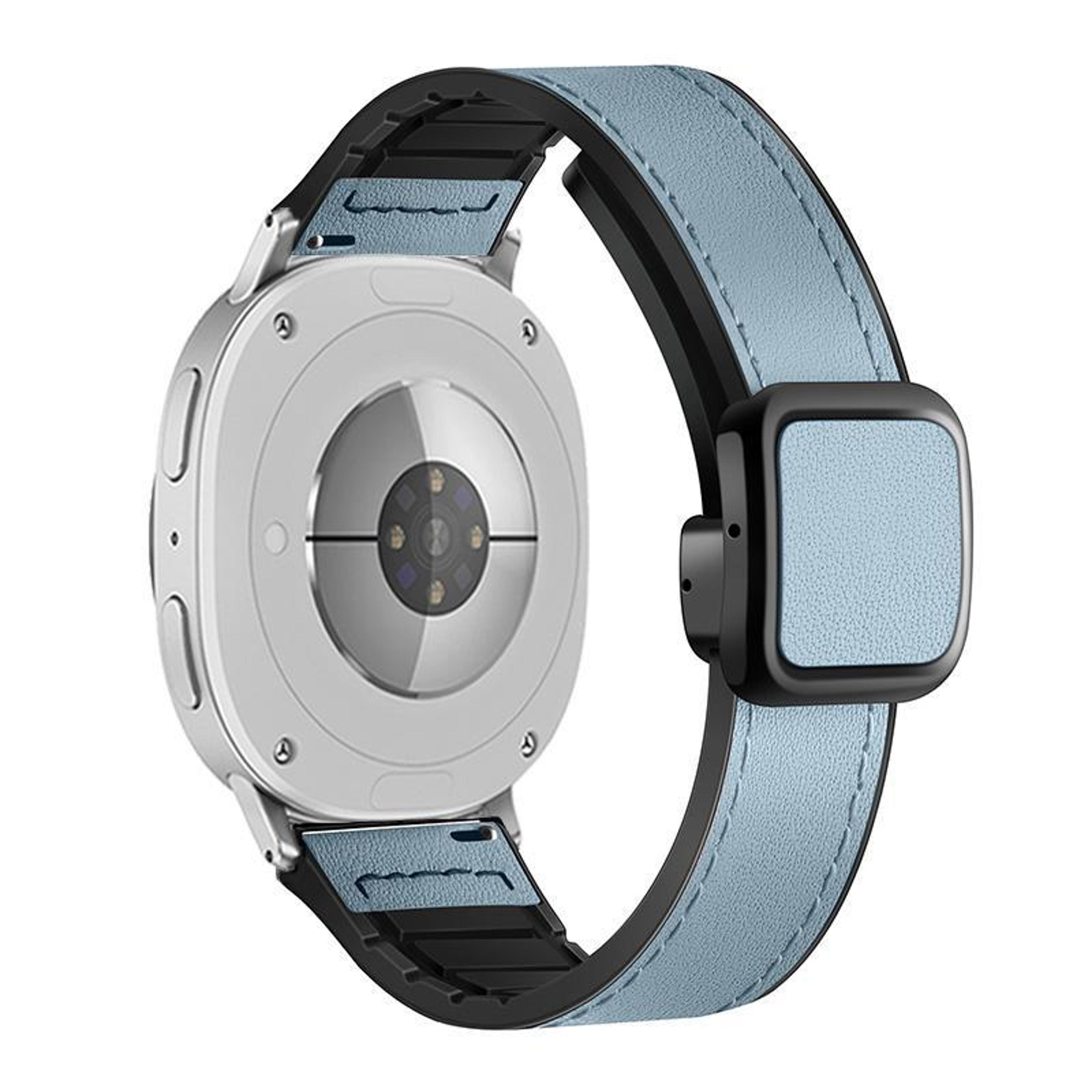 samsung galaxy watch8 classic magnetic leather silicone watch band adjustable replacement strap