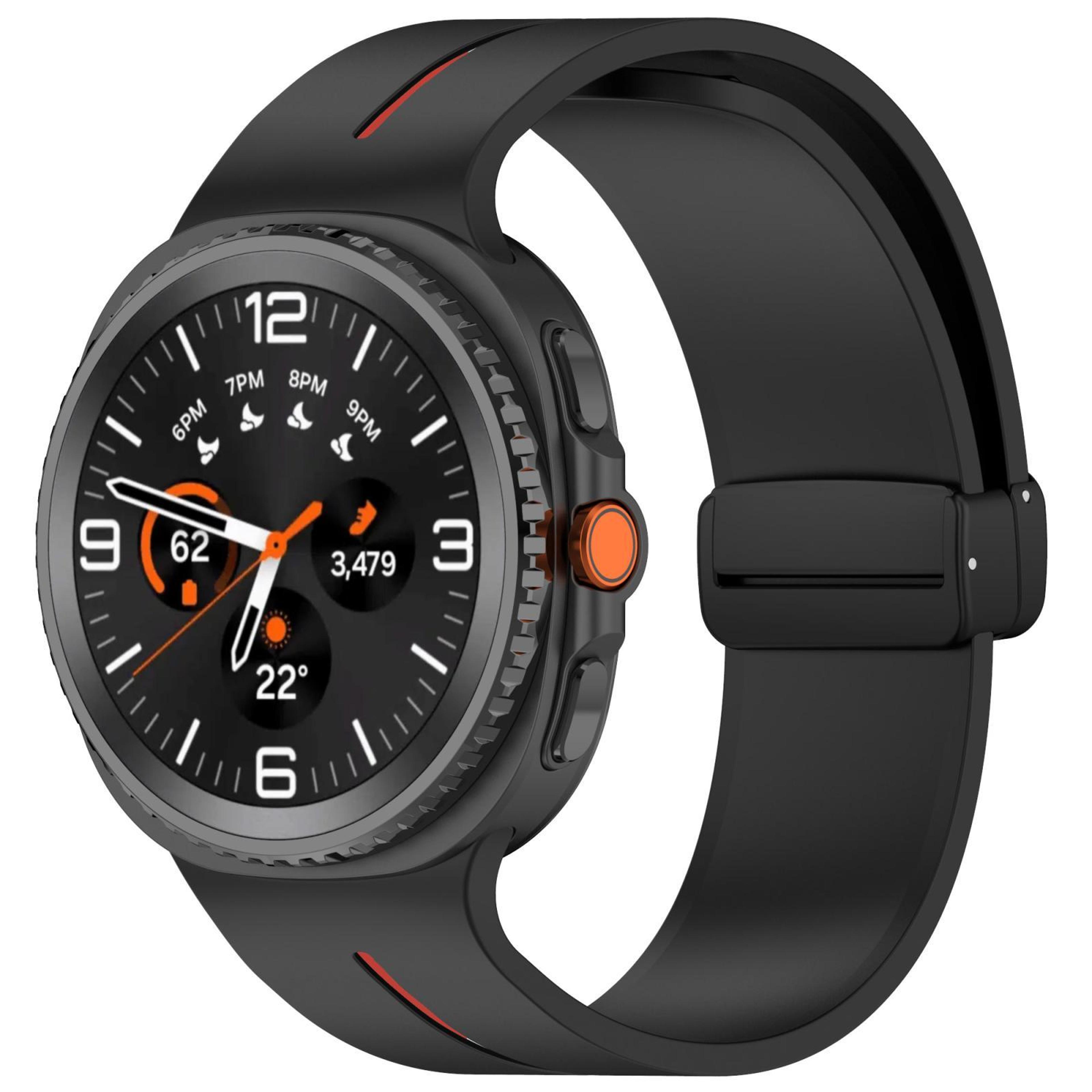 samsung galaxy watch8 classic magnetic silicone watch band adjustable soft replacement strap
