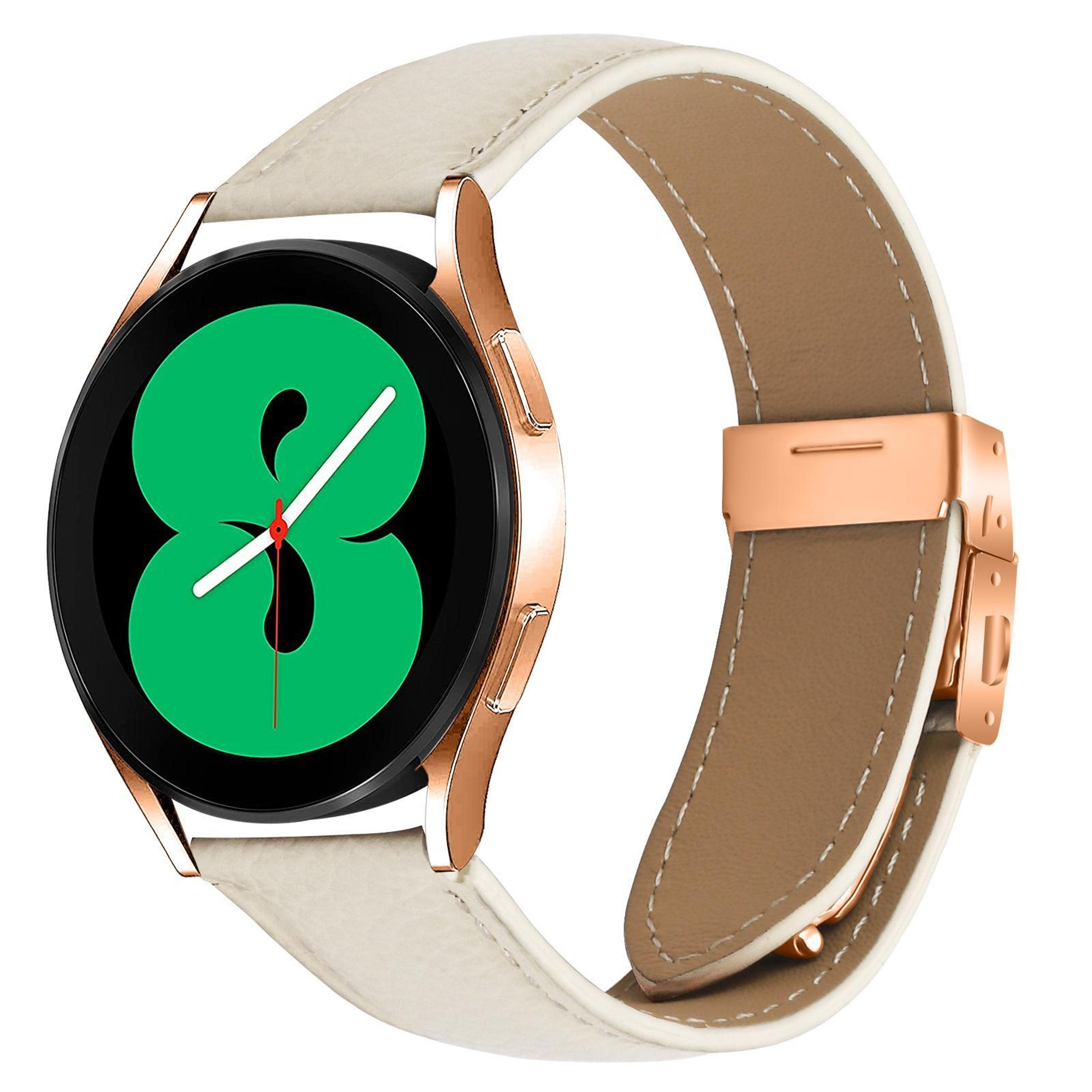 leather watch band lychee texture rose gold buckle replacement watch strap
