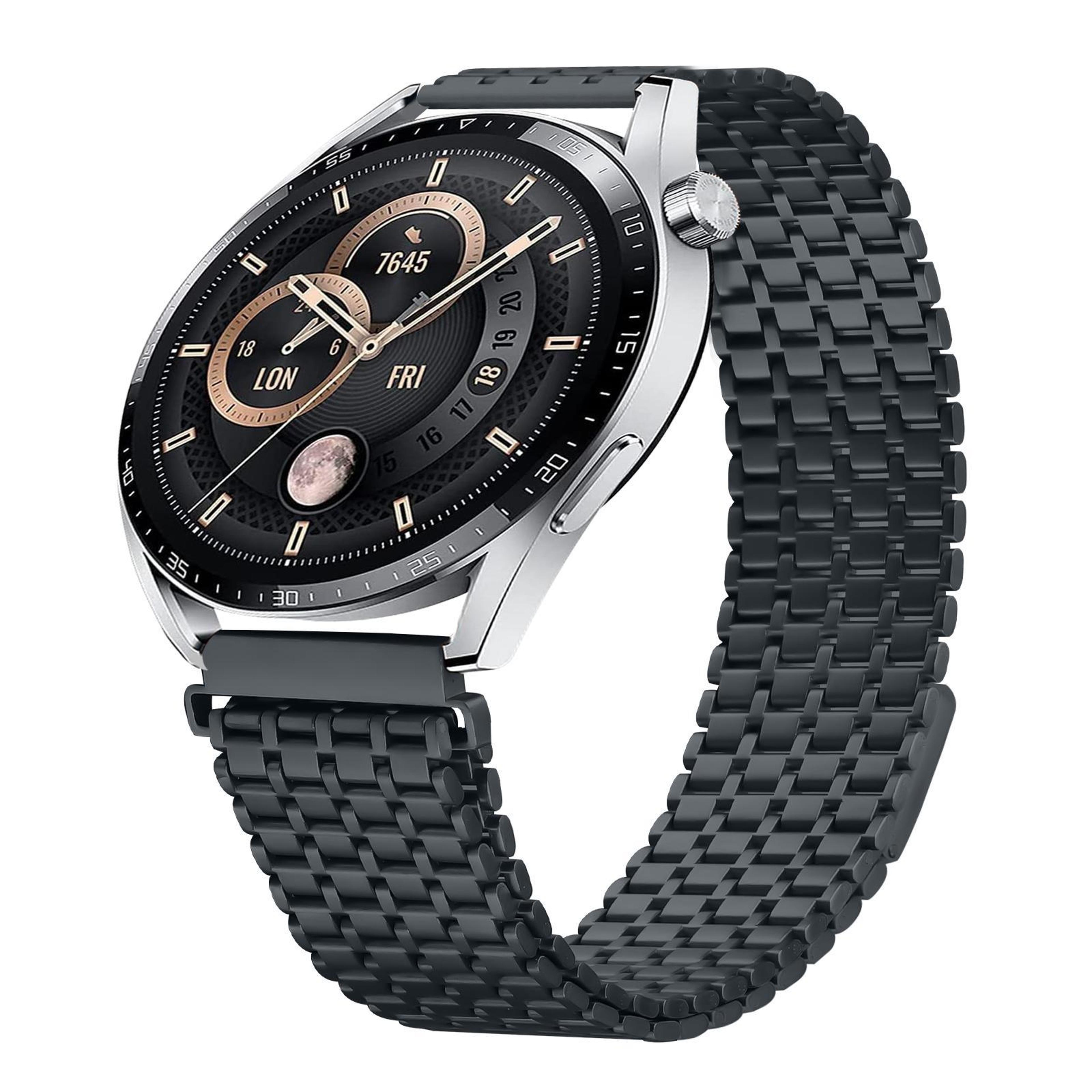 magnetic watch band stainless steel nine bead metal watch strap with magnetic buckle
