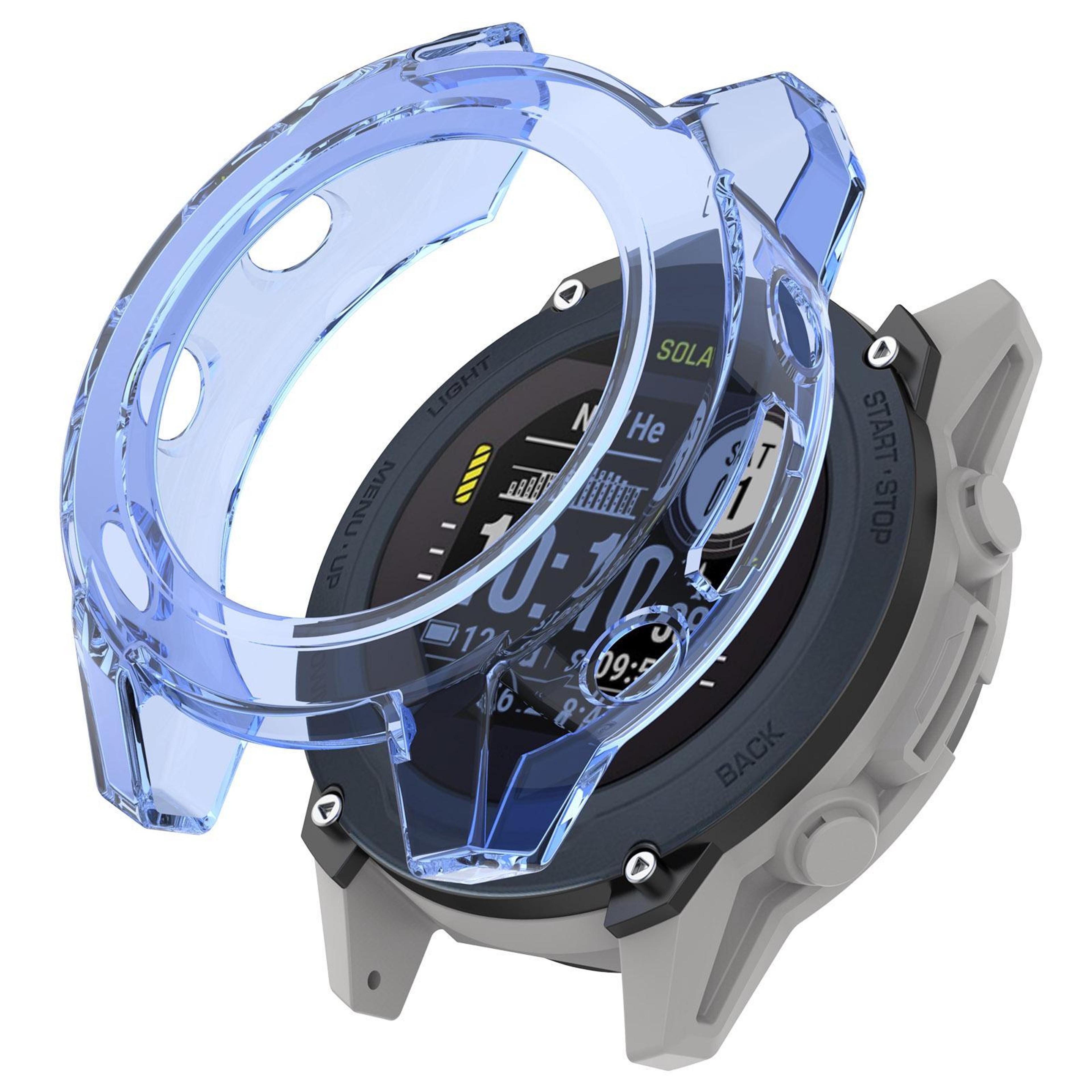 garmin descent g2 case flexible tpu watch cover half coverage translucent protective case