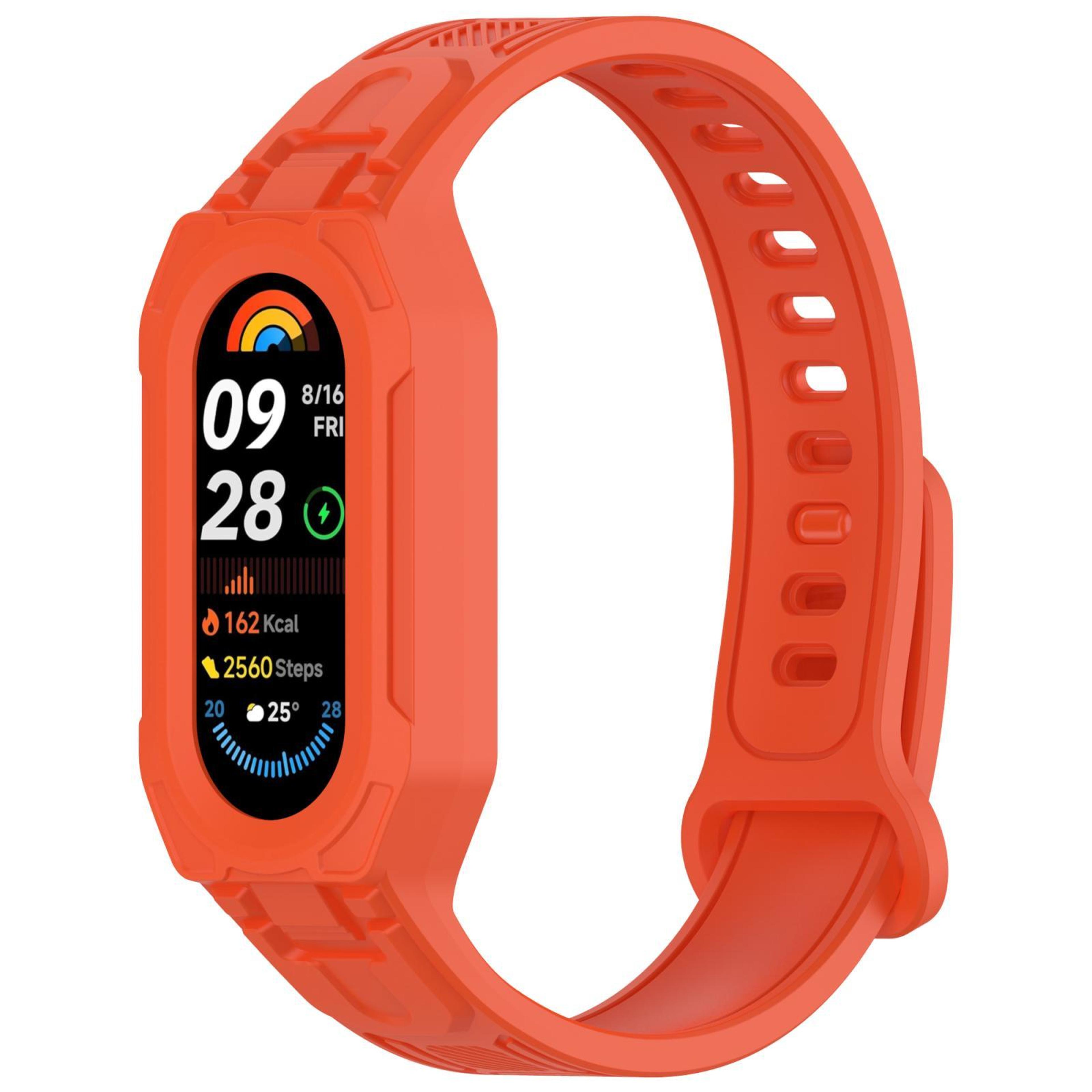 xiaomi smart band 9 8 7 6 5 silicone watch band twill integrated protective watch strap