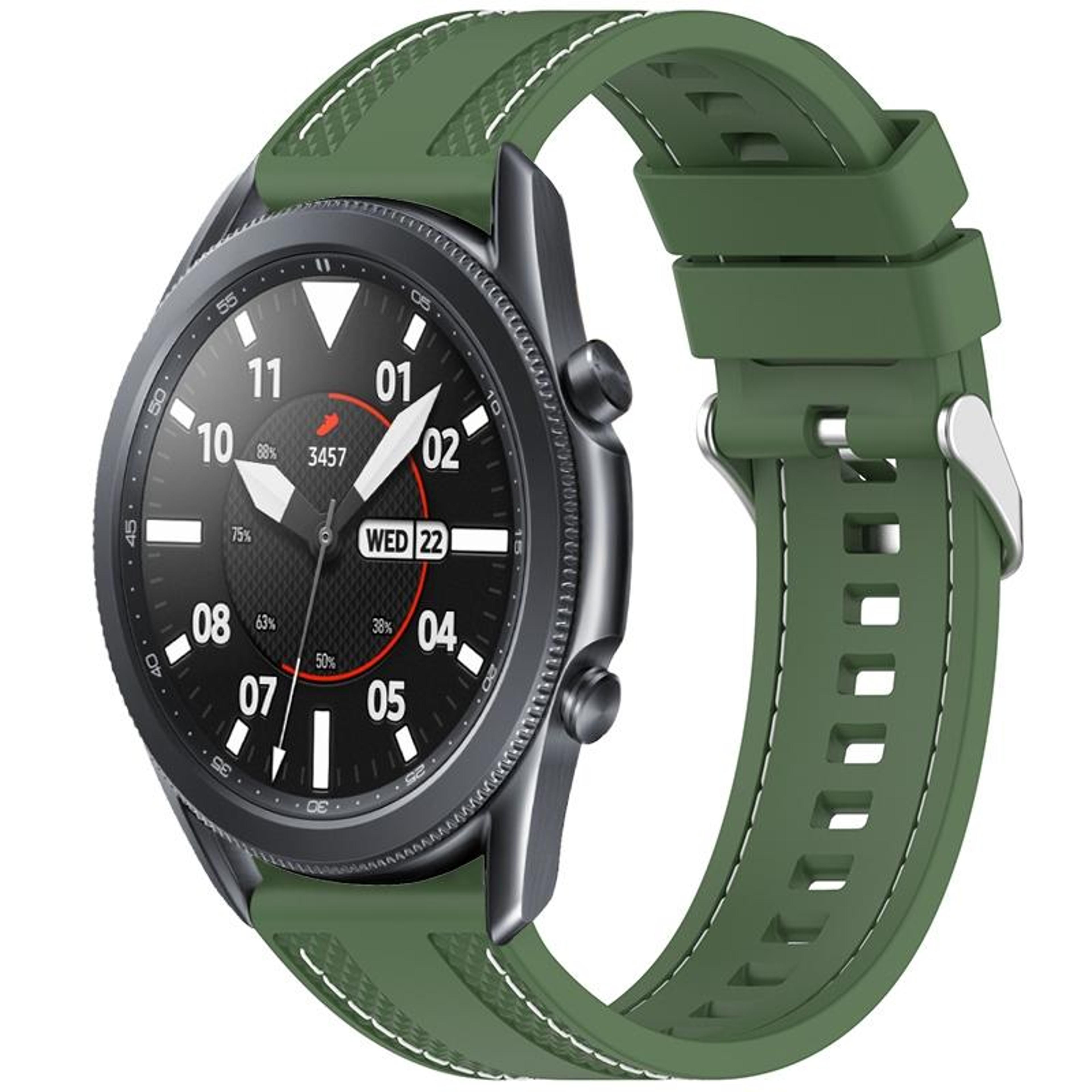 samsung galaxy watch3 45mm silicone watch band quick release two side stitching replacement strap