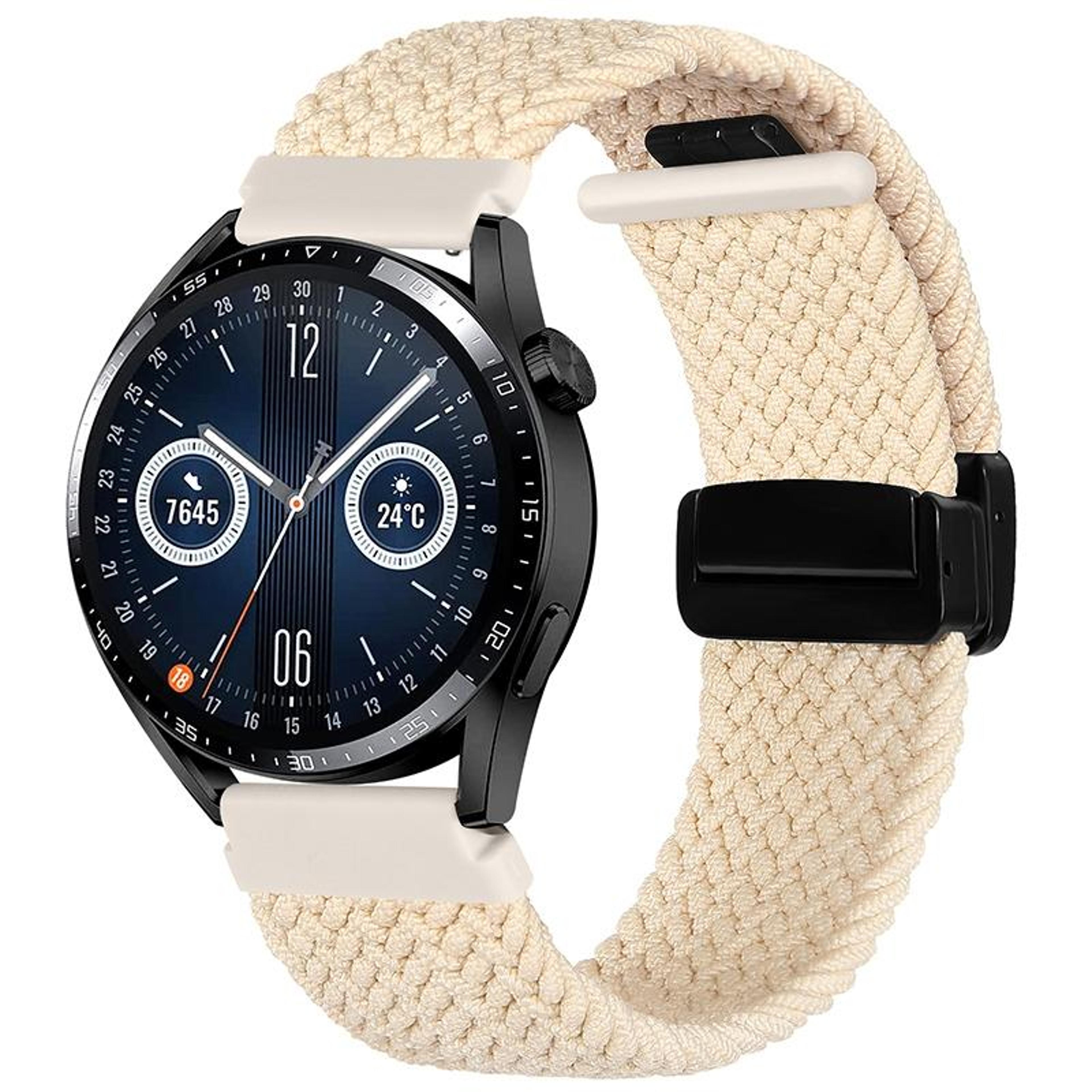 garmin vivomove trend luxe style woven watch band with magnetic clasp nylon replacement strap