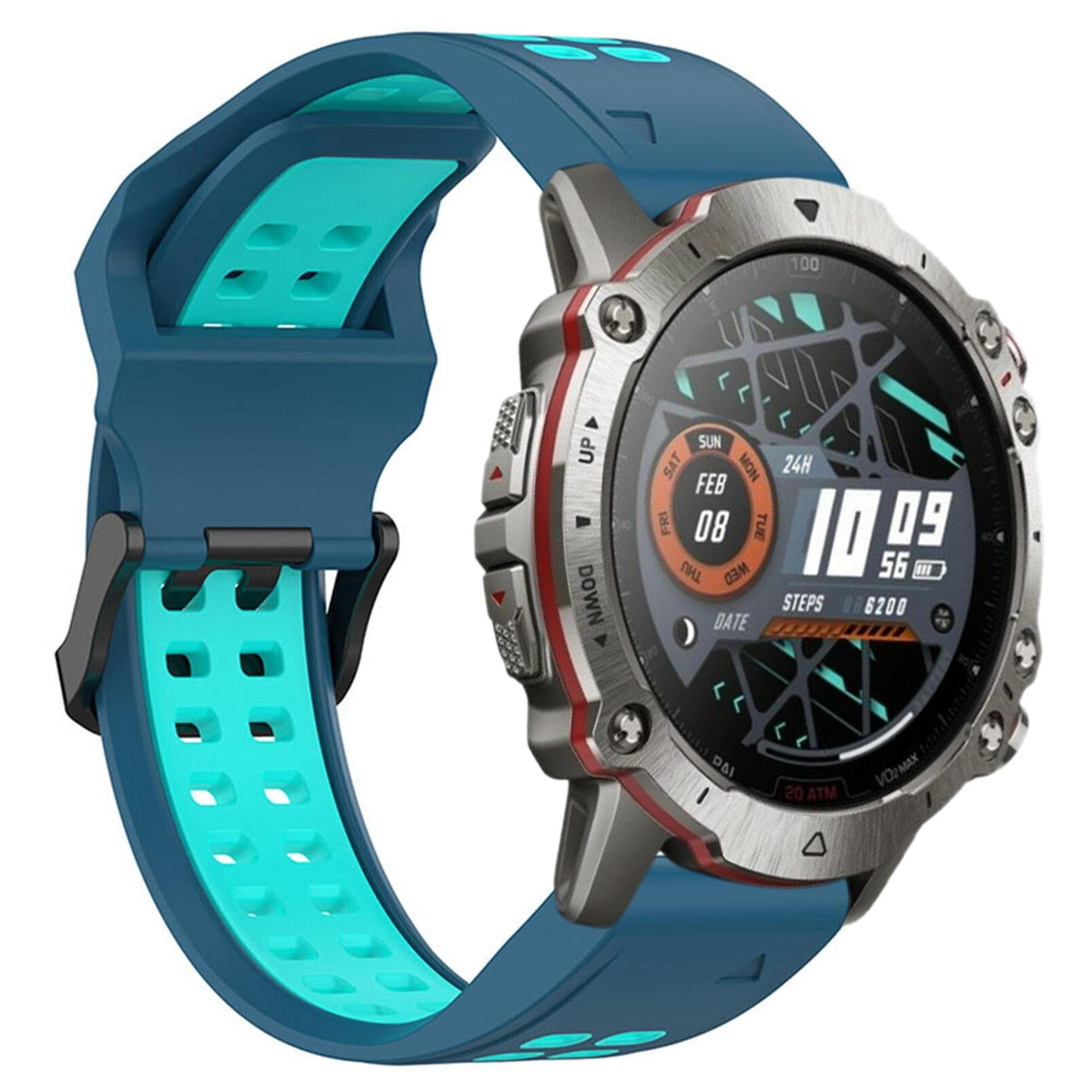amazfit falcon 22mm silicone watch band two color sports watch strap with quick release
