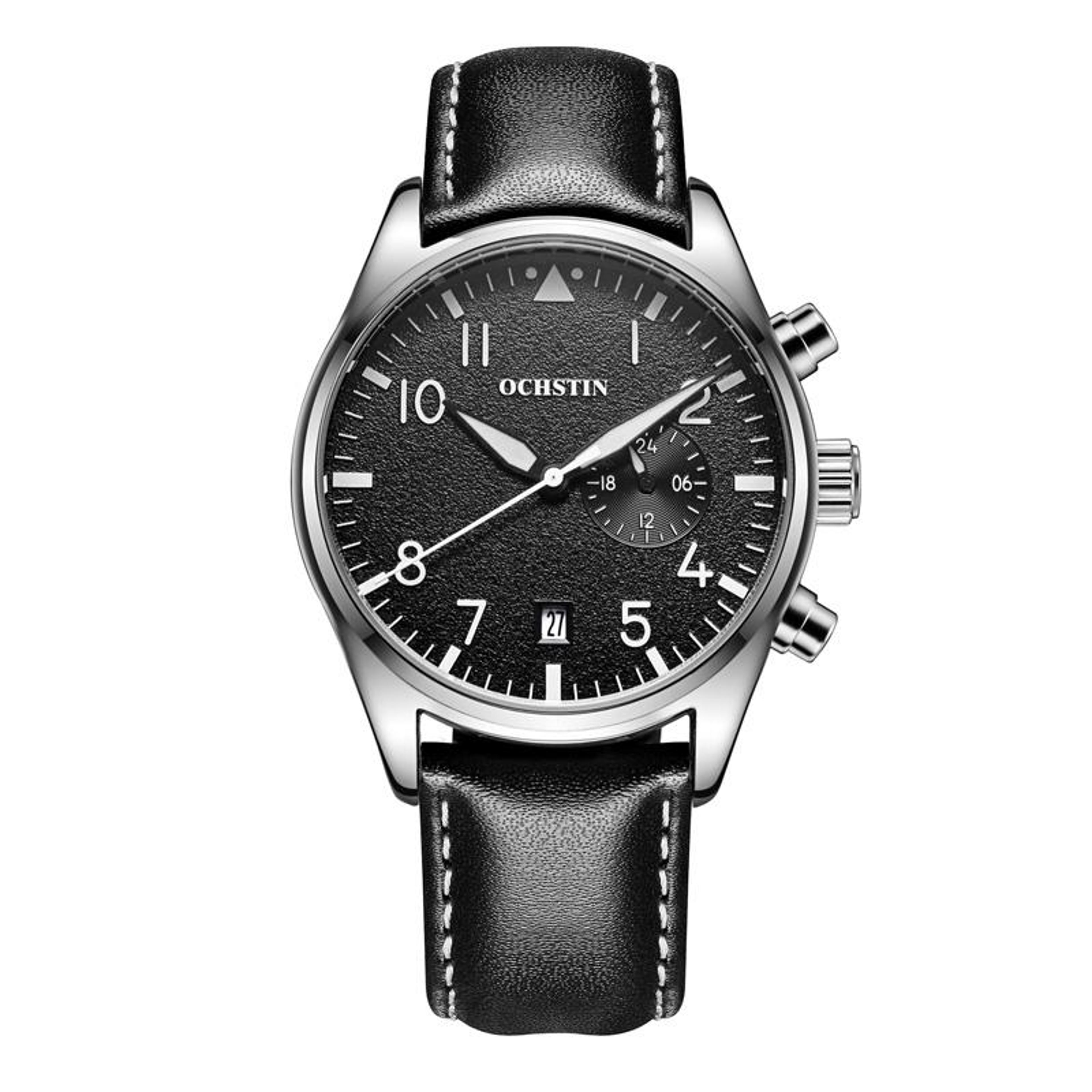 ochstin 5043c business quartz watch waterproof genuine leather strap watch for men