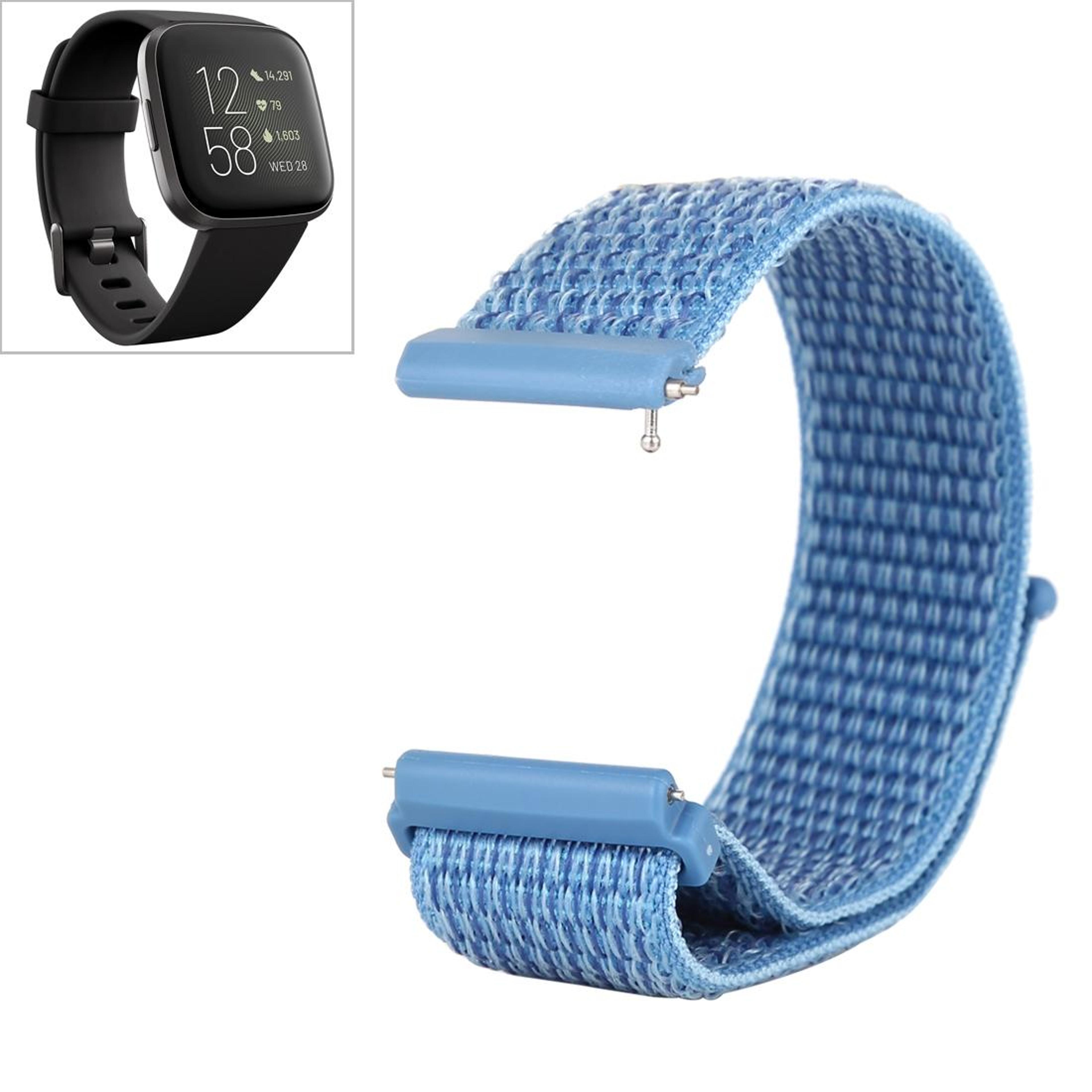 fitbit versa versa 2 nylon watch band with hook and loop adjustable replacement strap