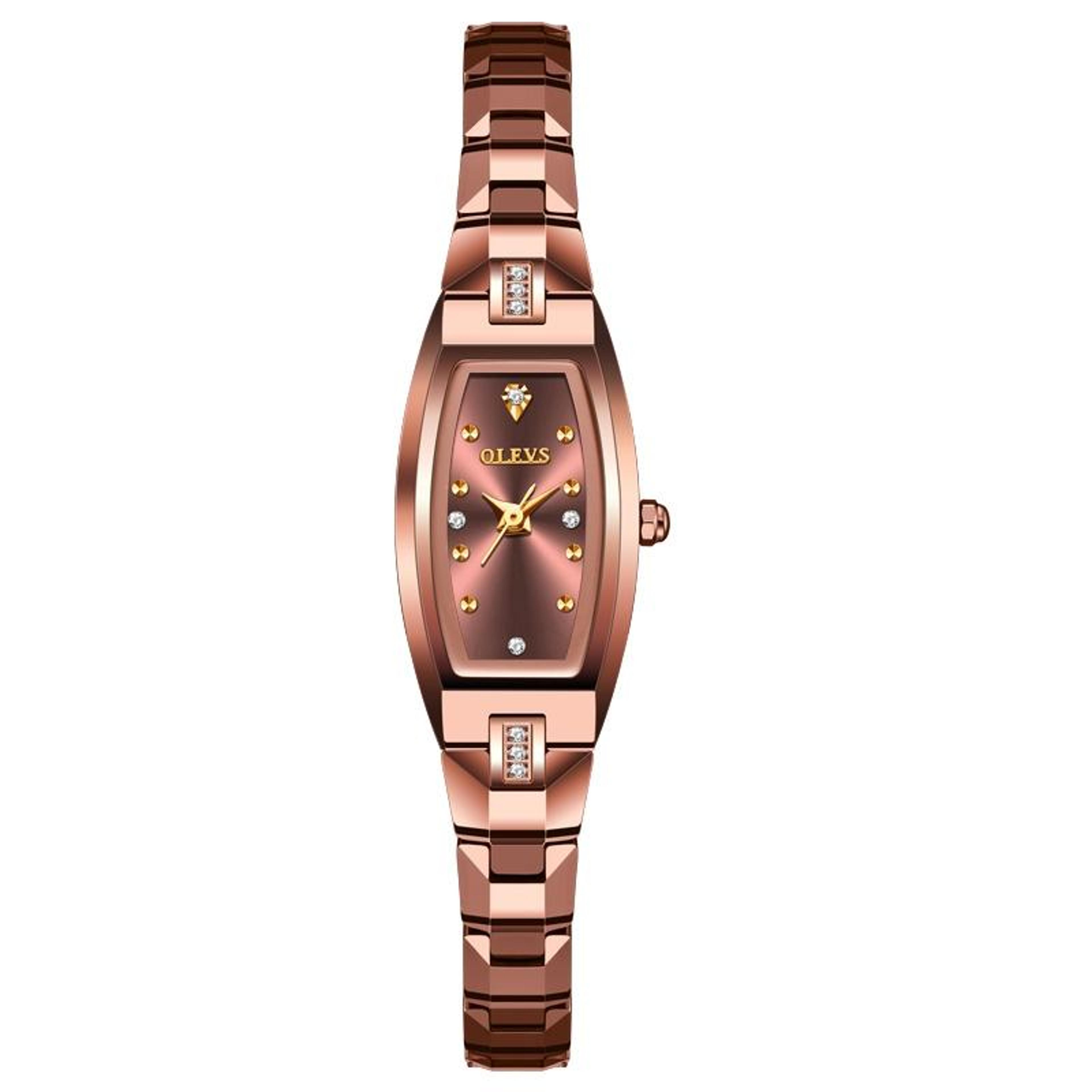 olevs 5501 ladies quartz watch diamond small dial tungsten steel watch waterproof bracelet