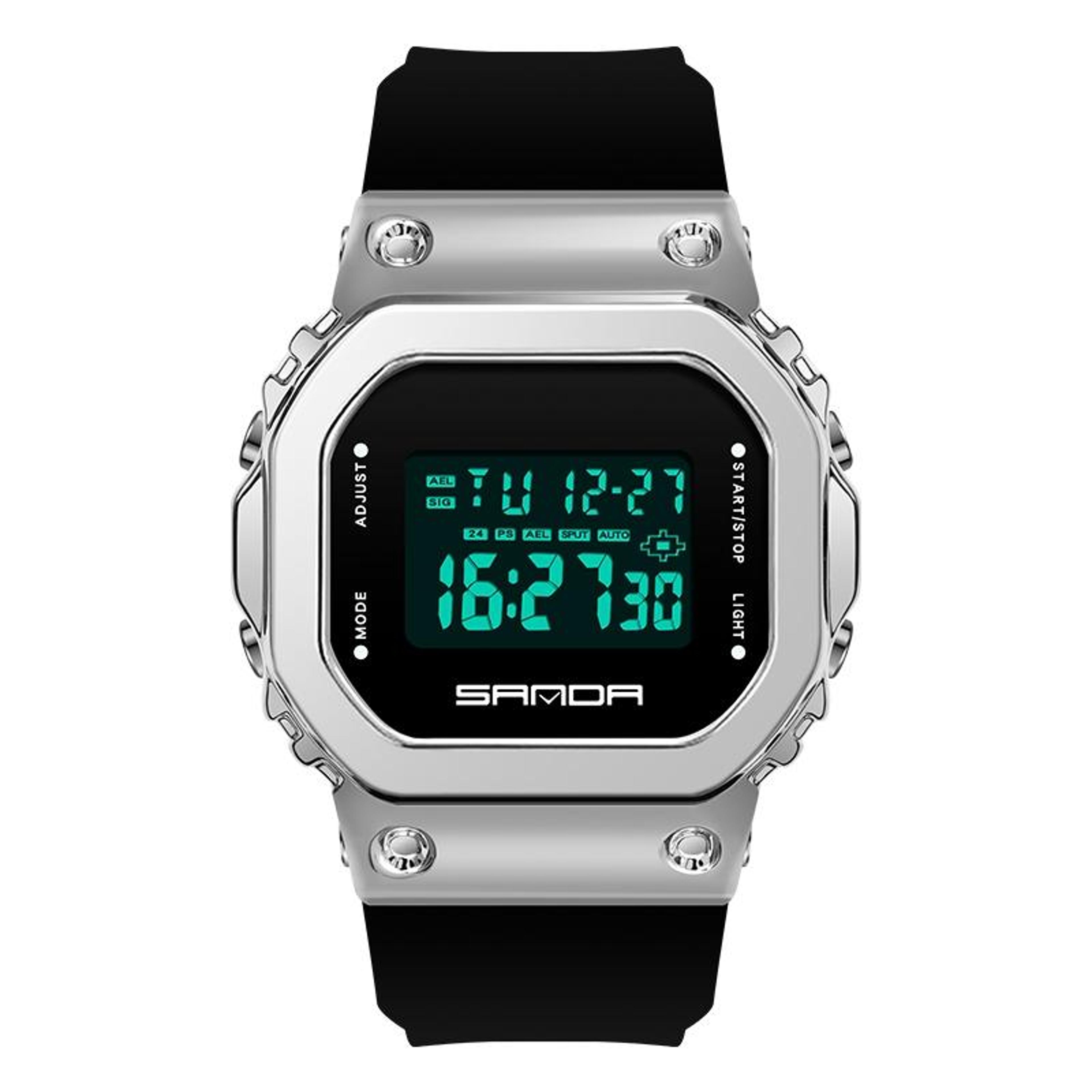sanda 9006 dual display watch waterproof womens sports watch with luminous digital analog display