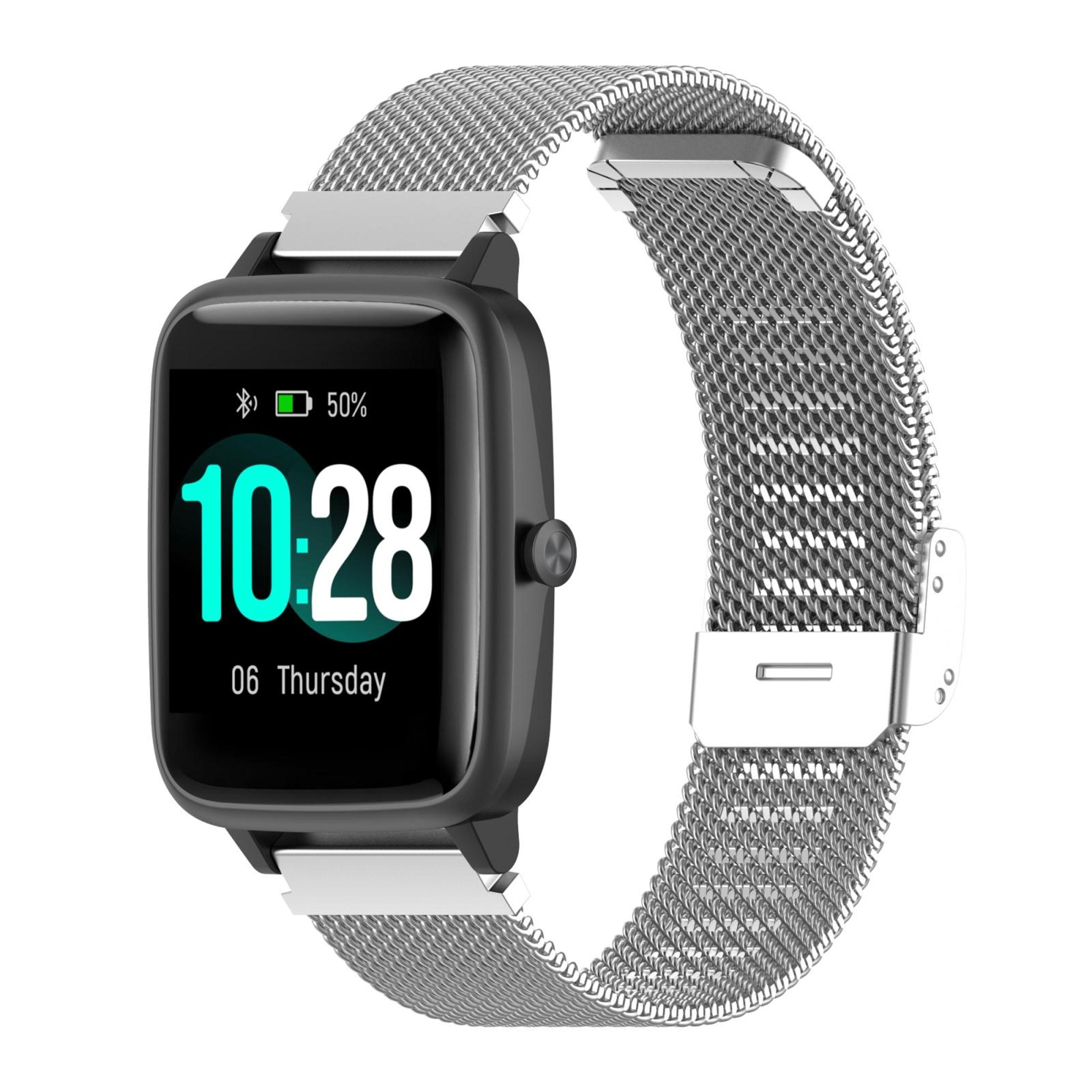 stainless steel mesh watch band snap fit replacement watch strap for smartwatches