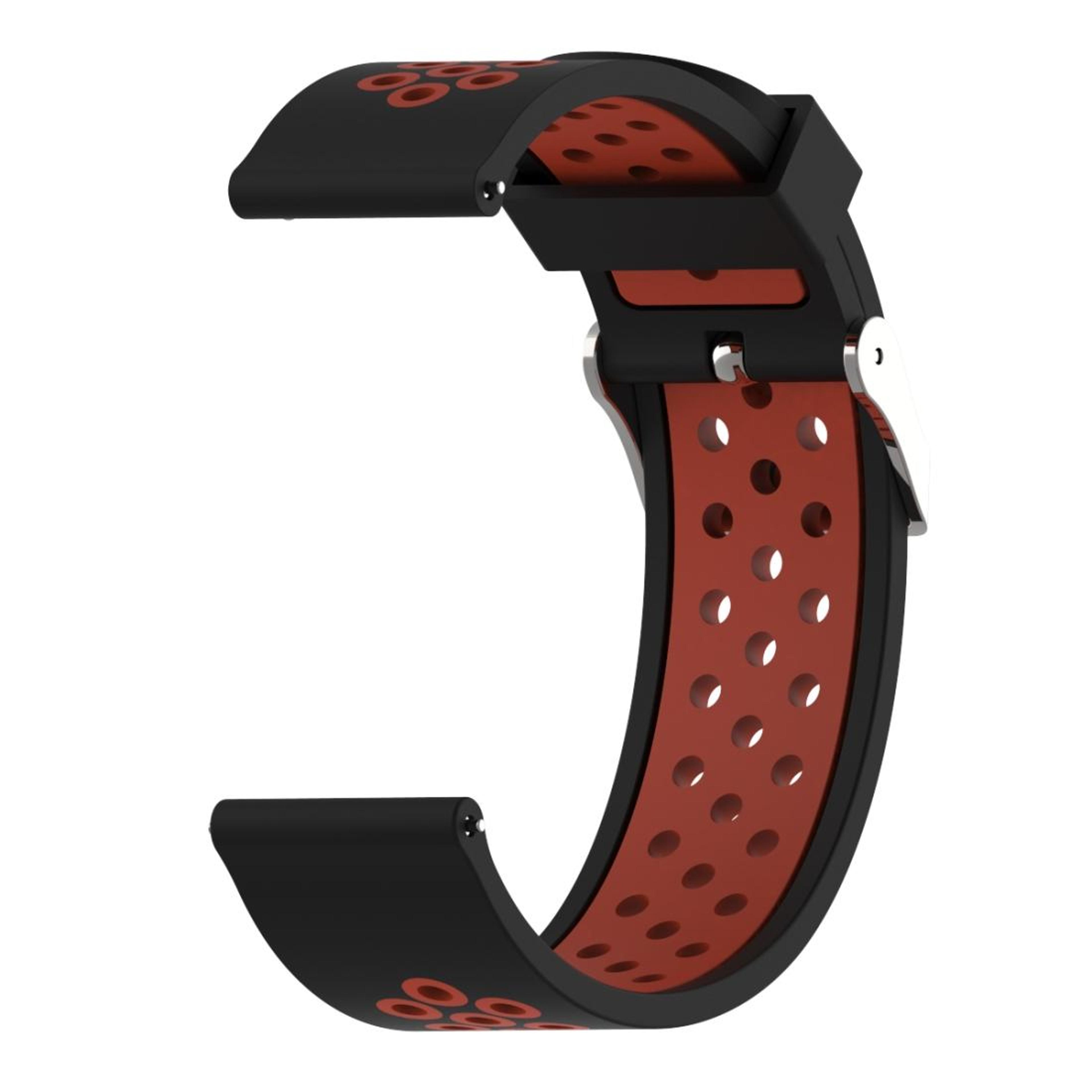dual color silicone watch band for xiaomi huami amazfit bip lite 22mm soft adjustable sport strap