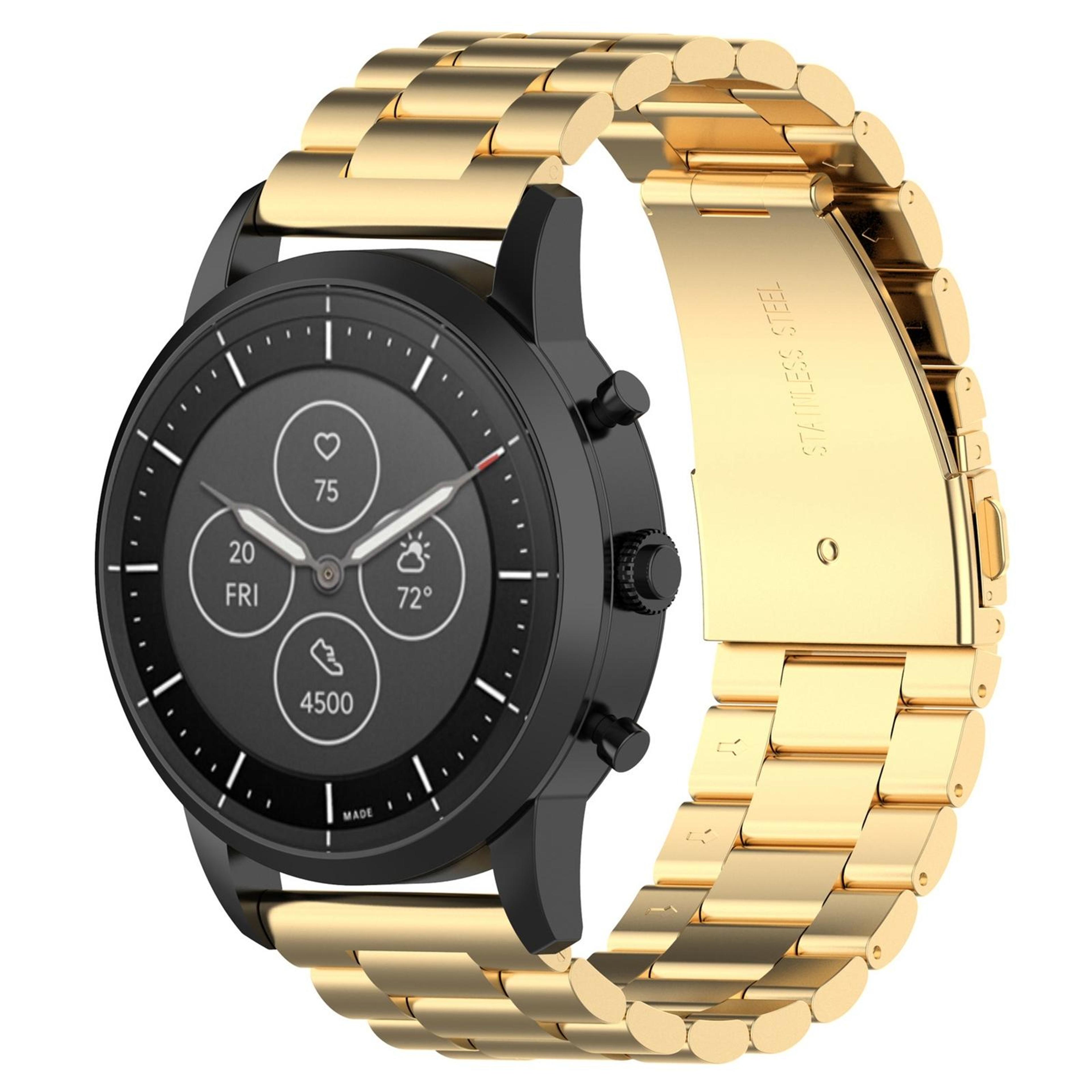 steel watch band for fossil hybrid hr gen 4 explorist sport adjustable metal strap