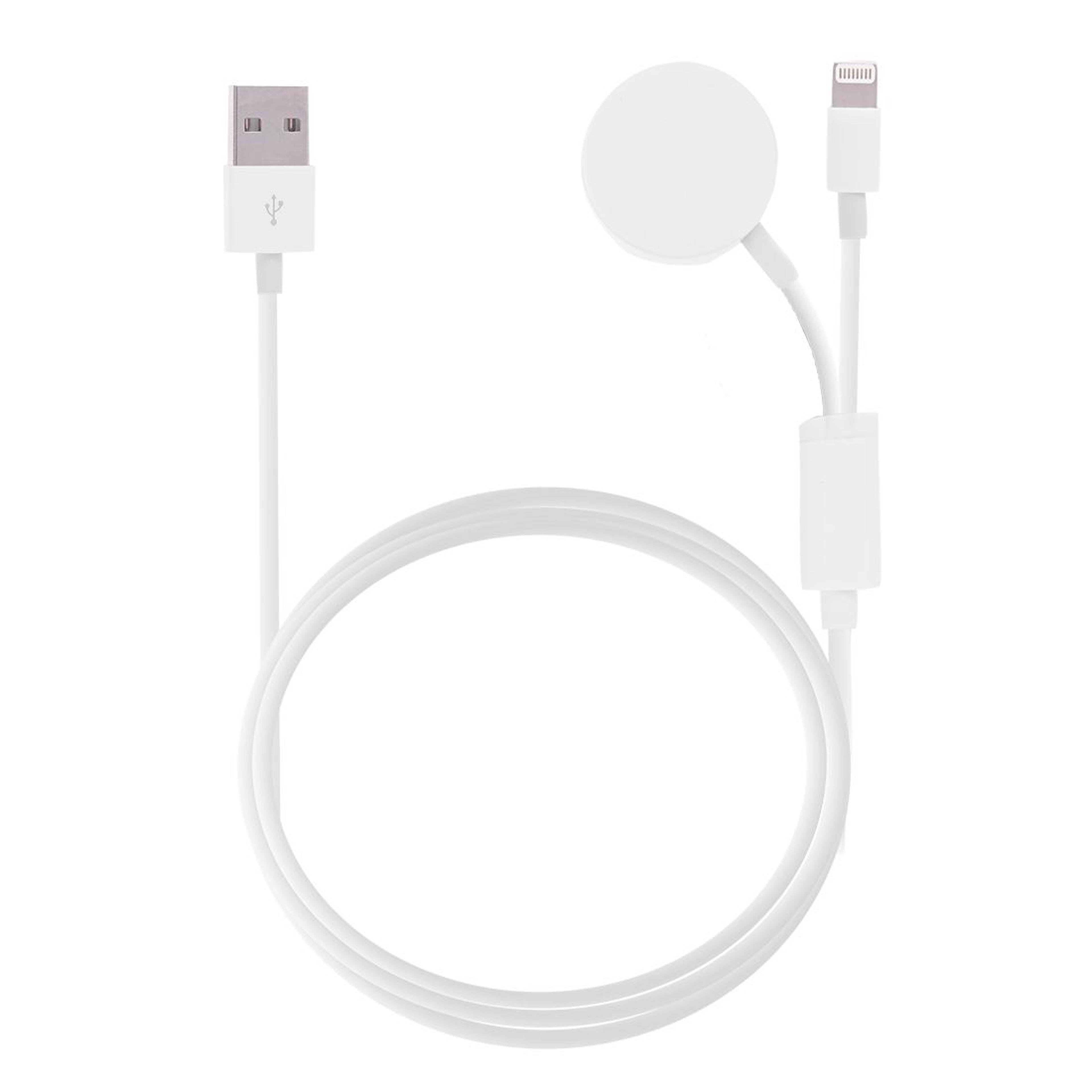 2 in 1 apple watch charger and iphone charging cable 8 pin magnetic fast charging cable