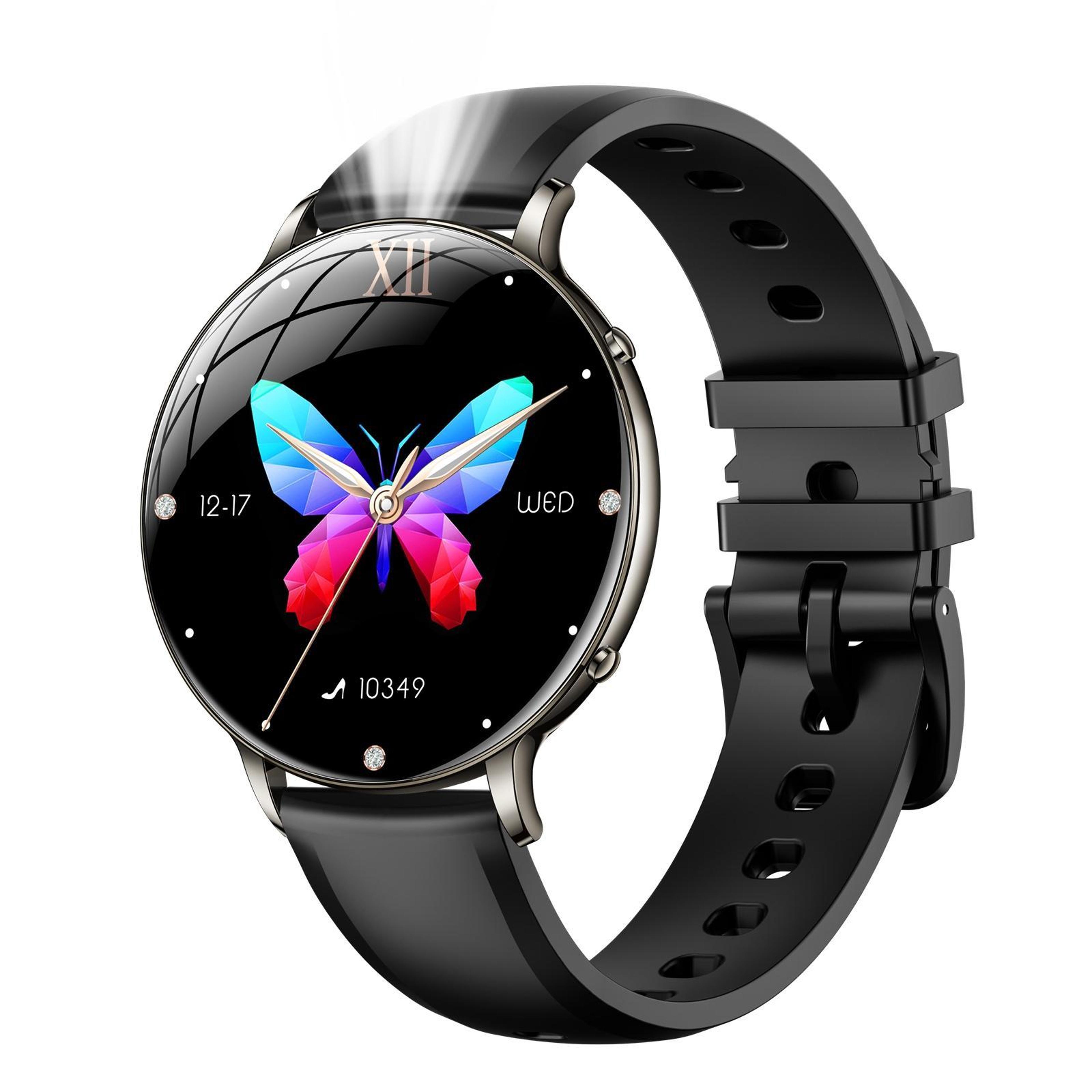 m201 womens smart watch 1.32 inch amoled fitness smartwatch with ip68 waterproof bluetooth calling