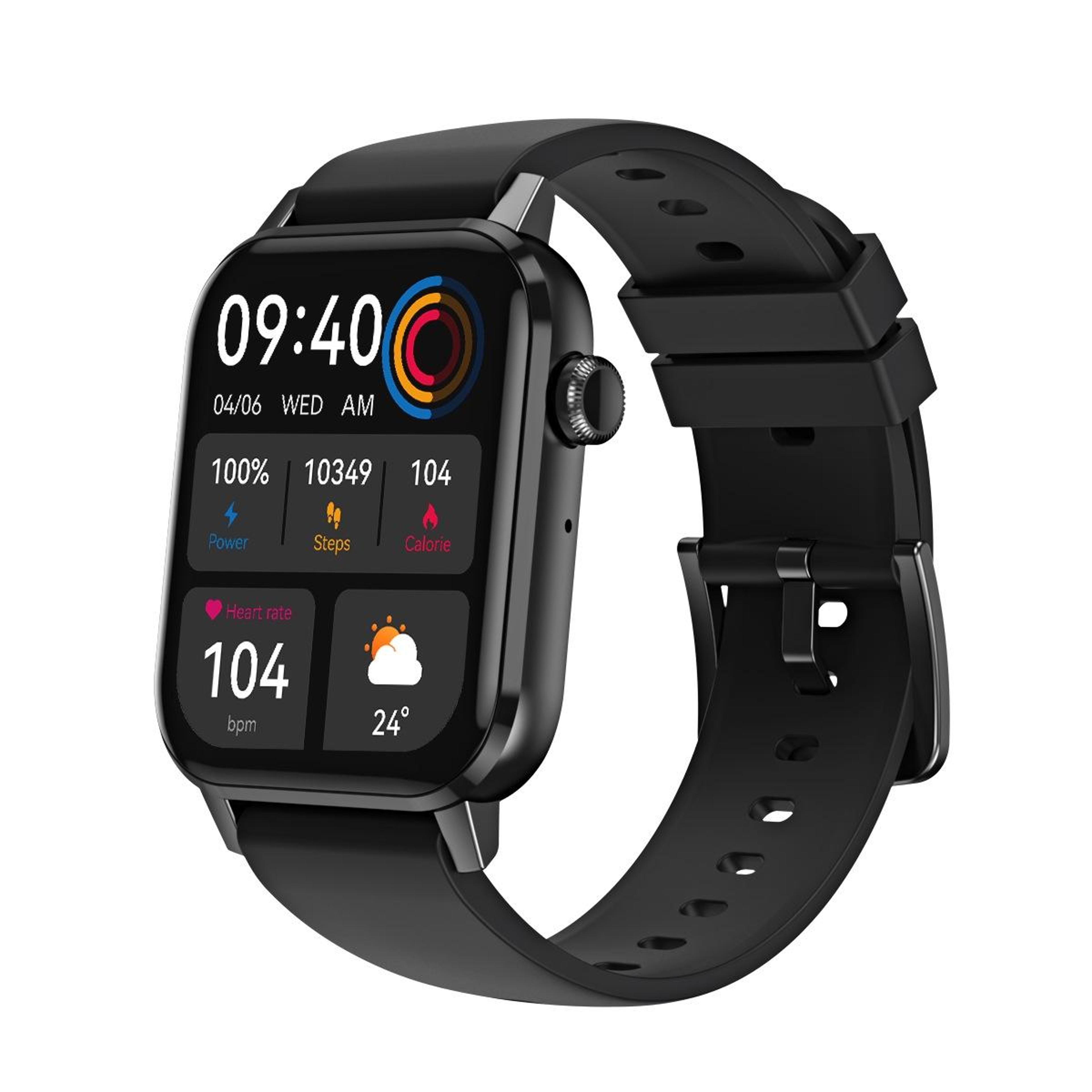 hd6 smart watch 1.69 inch fitness tracker with heart rate monitor for android and iphone