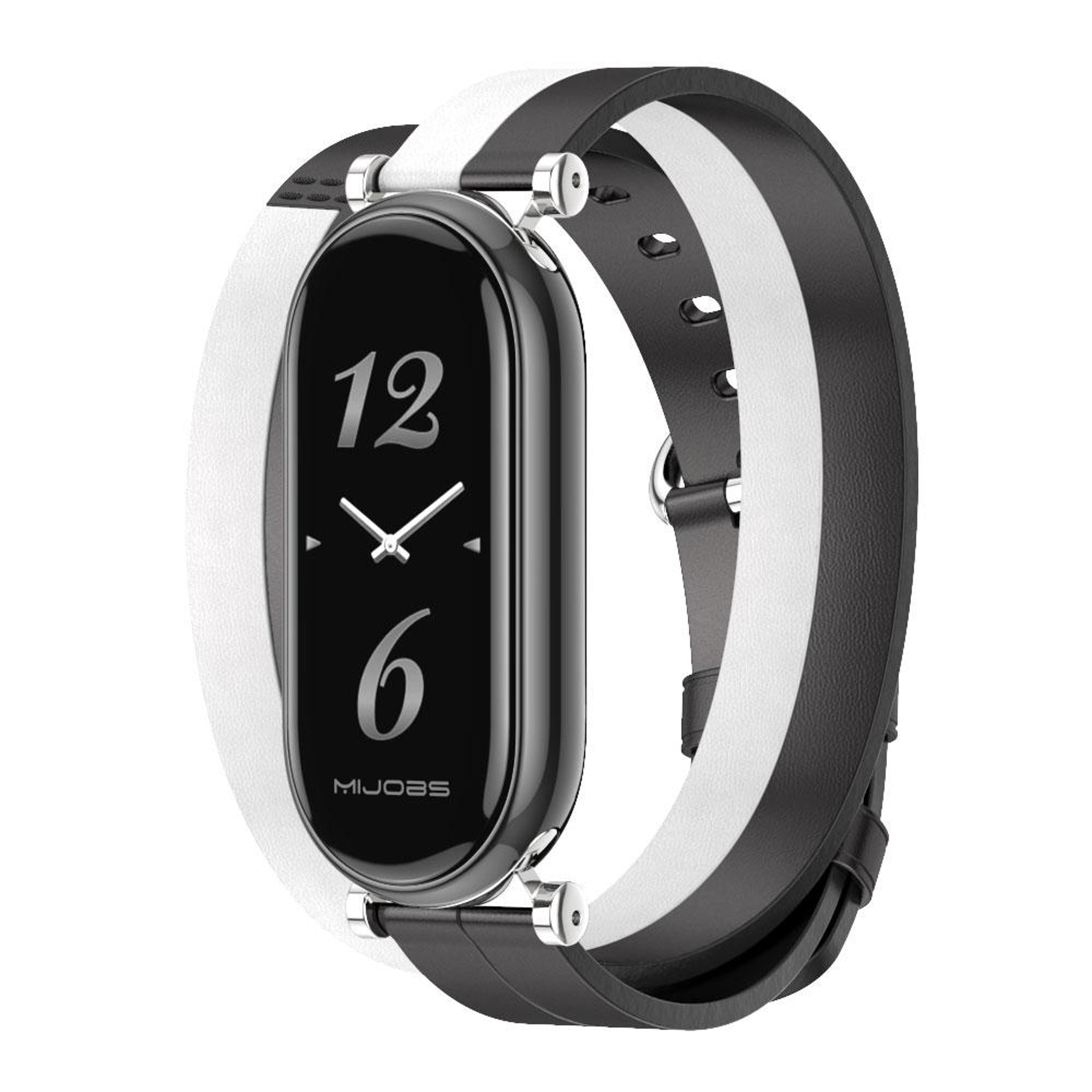 for xiaomi smart band 10 9 8 leather watch band dual loop replacement strap