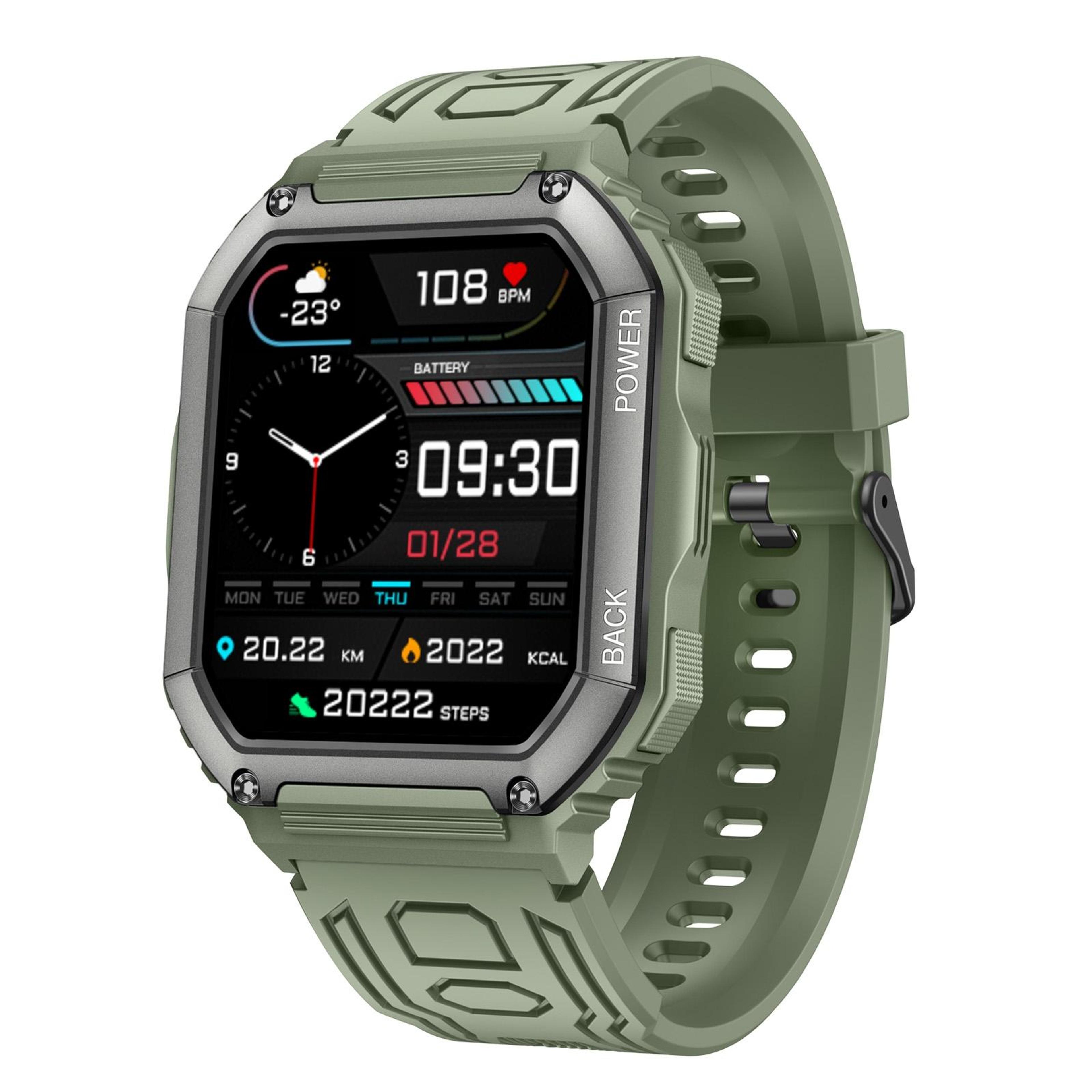 kr06 smart watch waterproof fitness tracker with bt calling heart rate blood pressure monitor