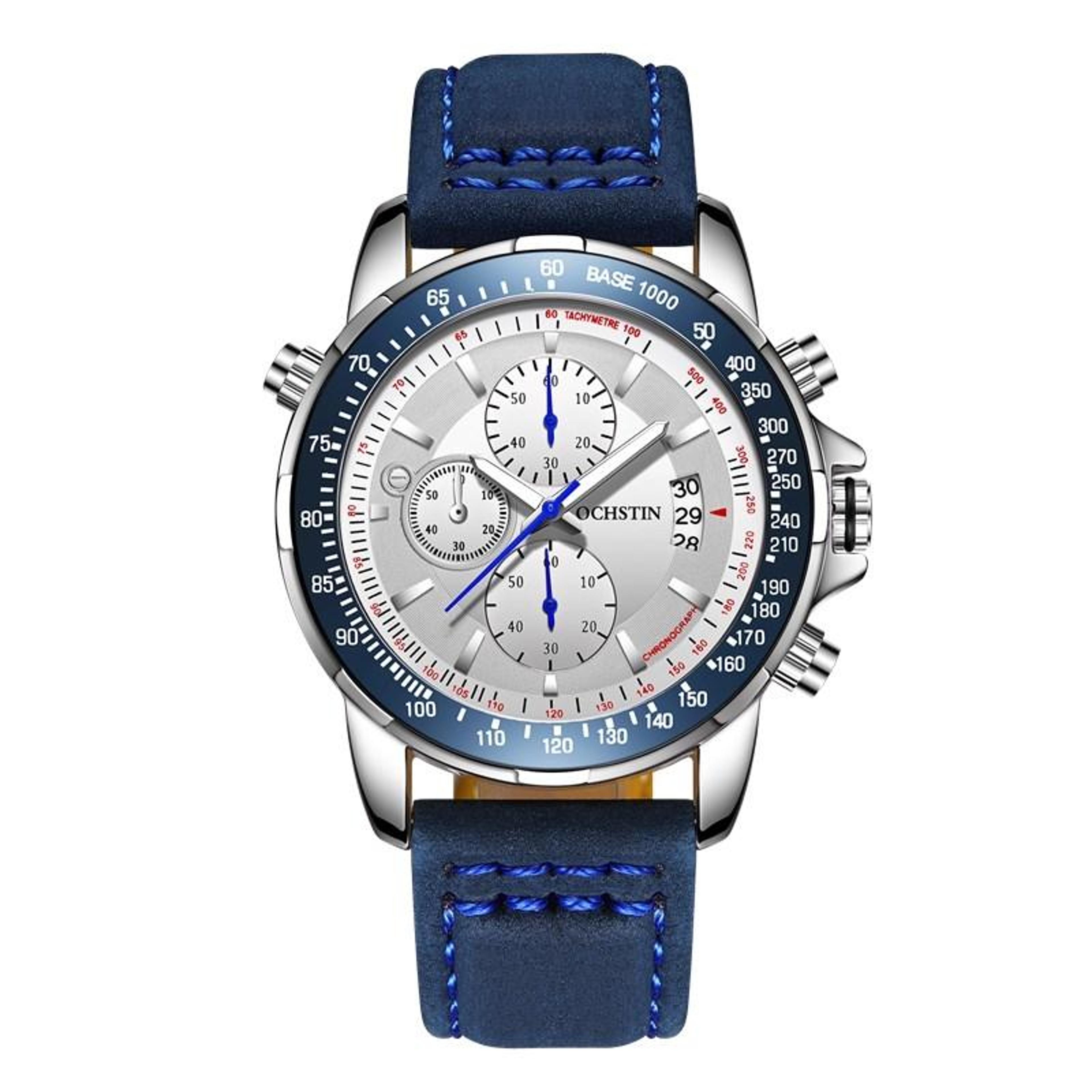 ochstin 6125b quartz mens watch waterproof chronograph watch with night light calendar