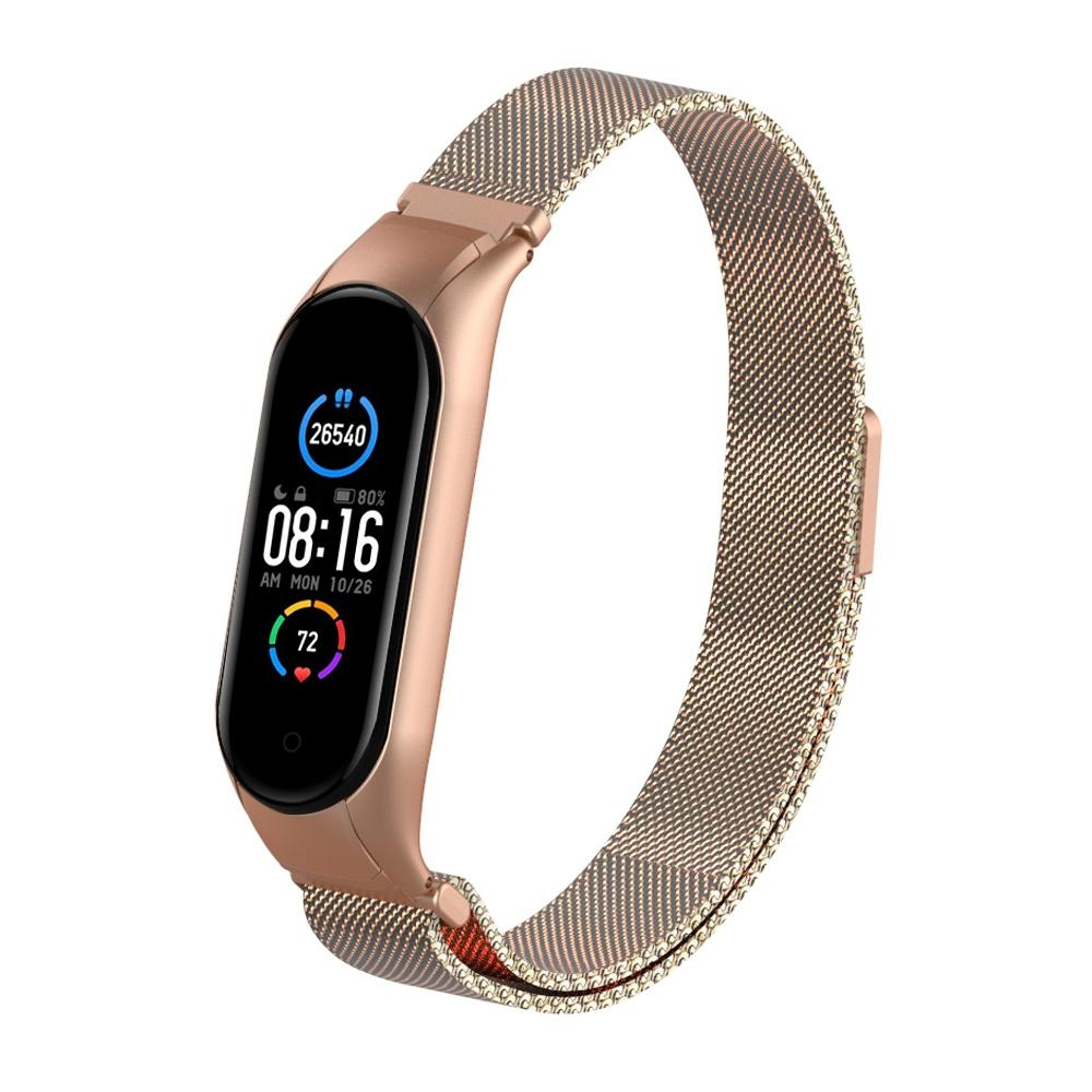 xiaomi mi band 5 milanese loop watch band magnetic stainless steel strap