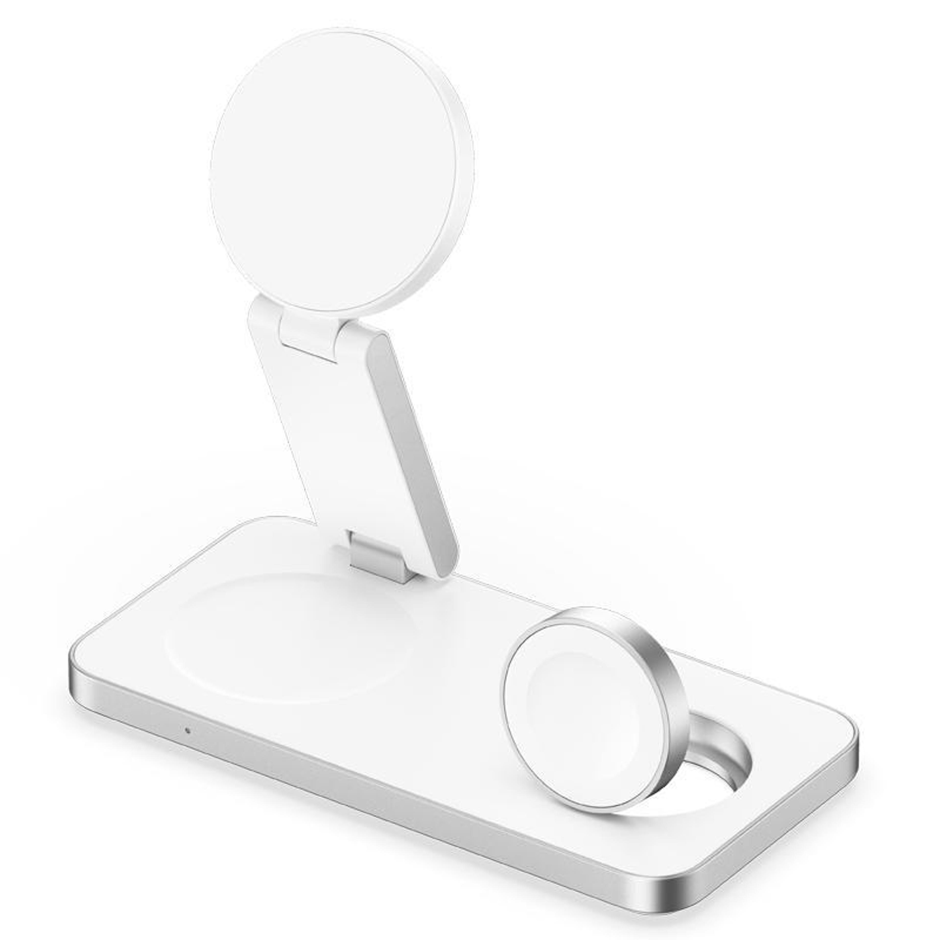t8 3 in 1 wireless charger foldable magnetic charging station for iphone apple watch airpods