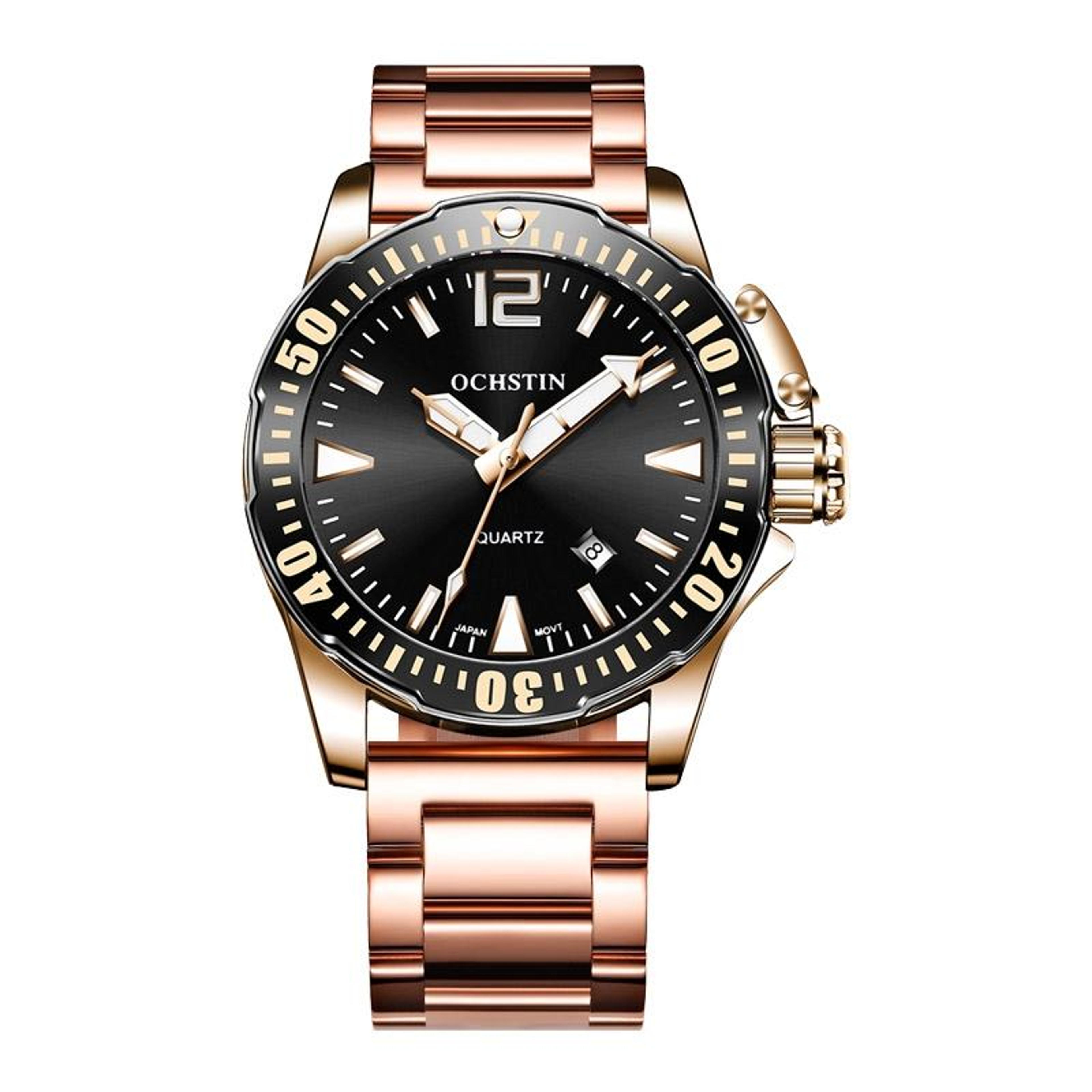 ochstin 7002b mens quartz watch waterproof stainless steel classic business watch