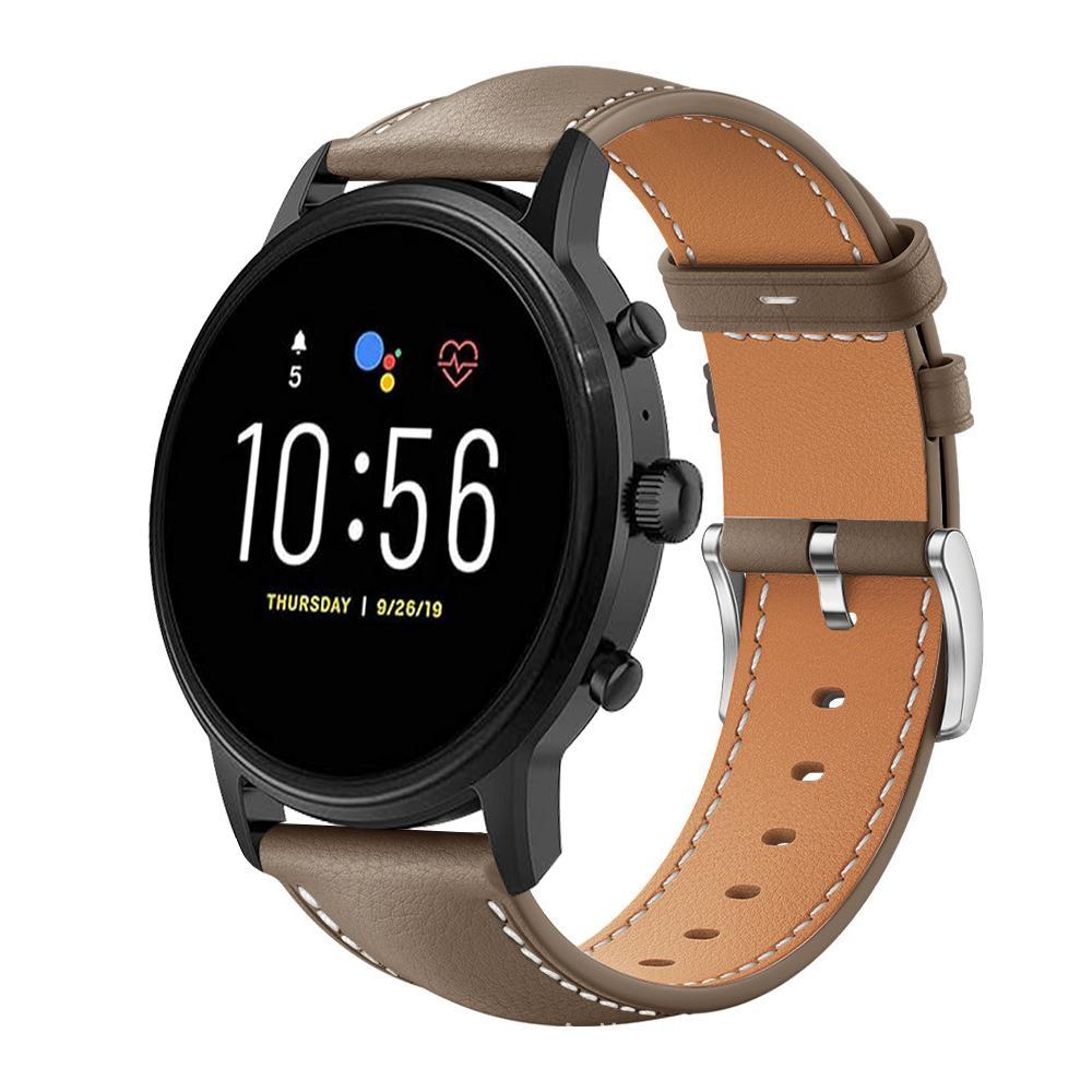 premium 22mm leather watch band for fossil gen 5