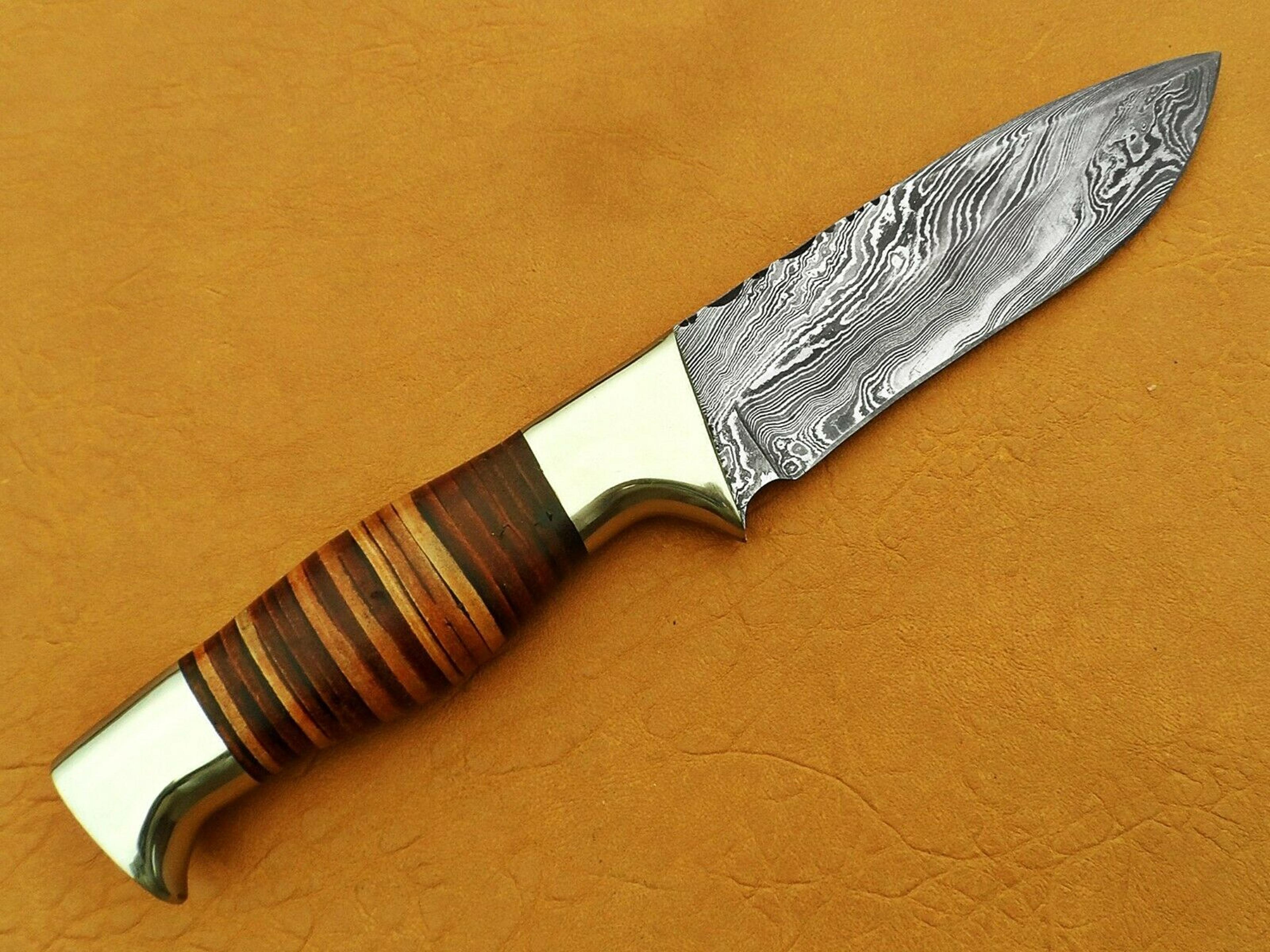 damascus steel hunting knife, hunting knife,fixed blade knife,