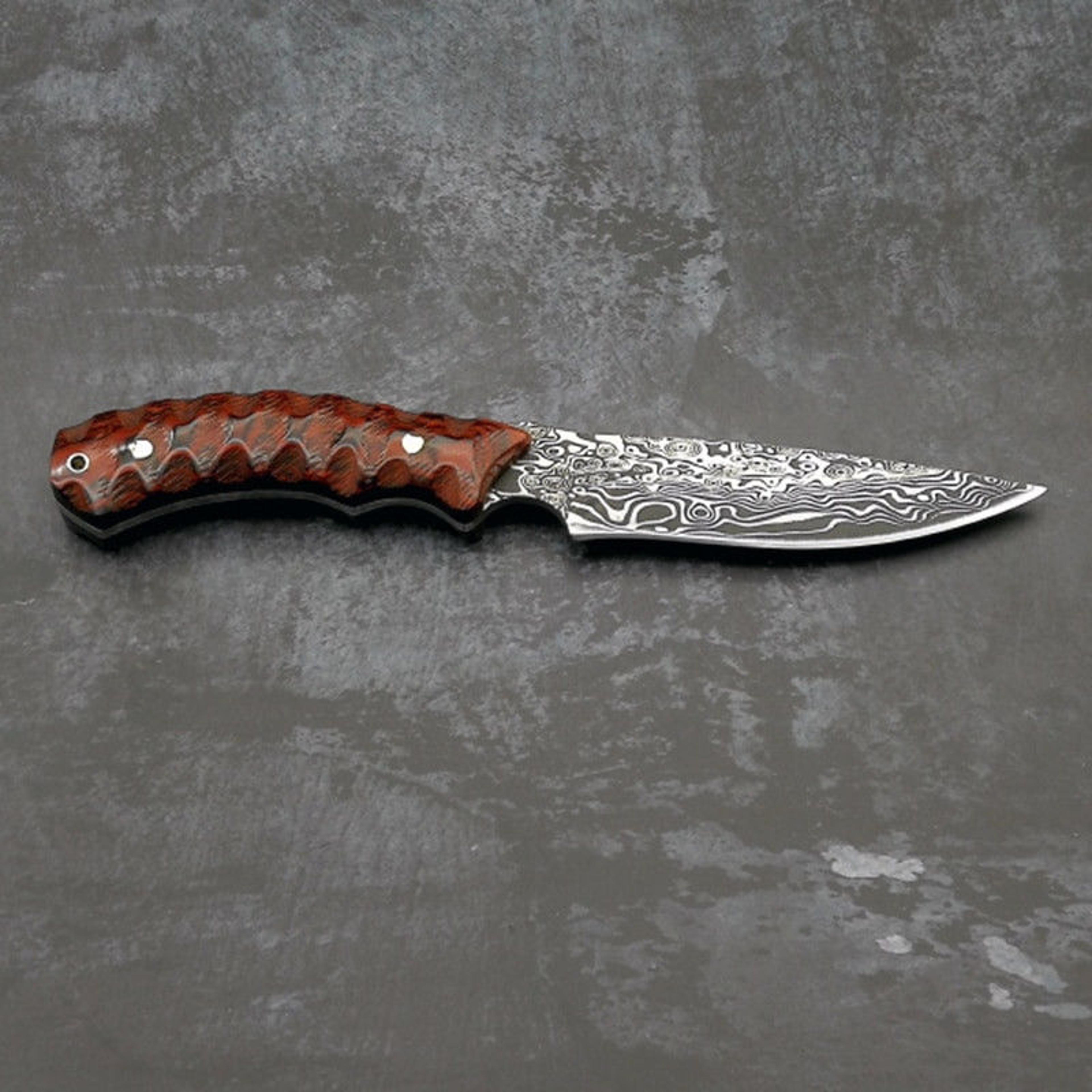 handmade hunting knife custom forge hand stainles steel knife fixed blade,