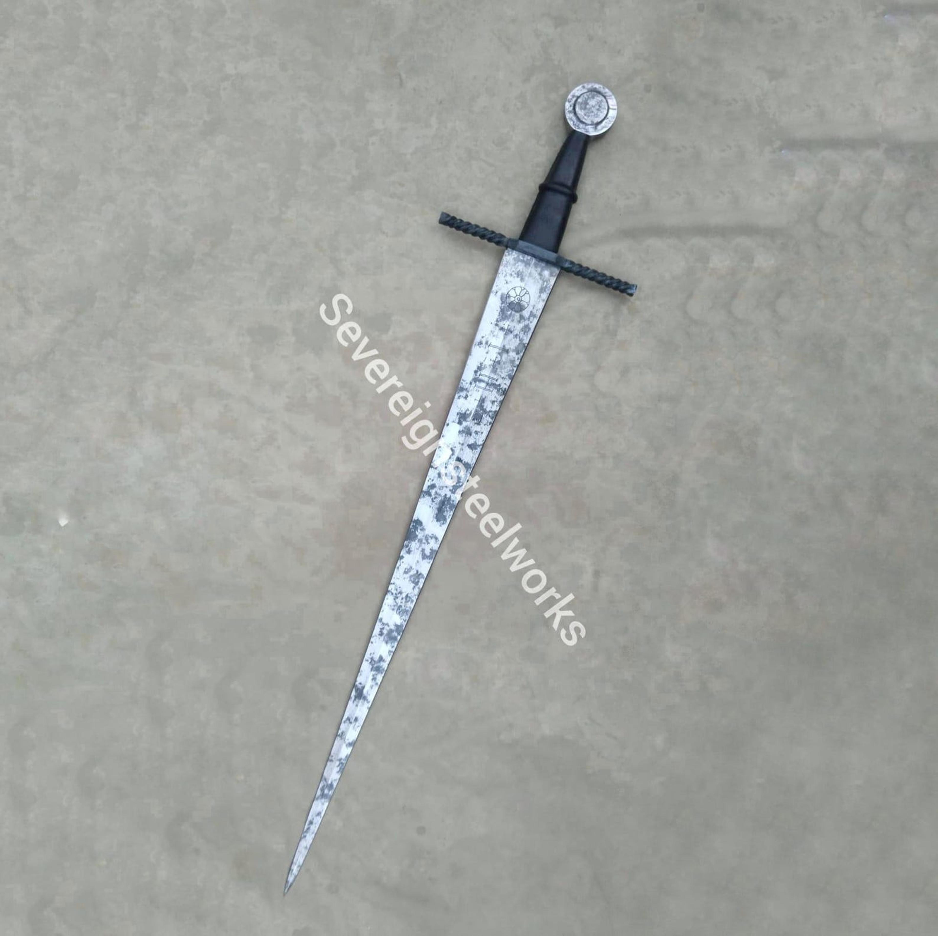 templar inspired medieval sword, historical knight decor, handmade collector gift for history lover