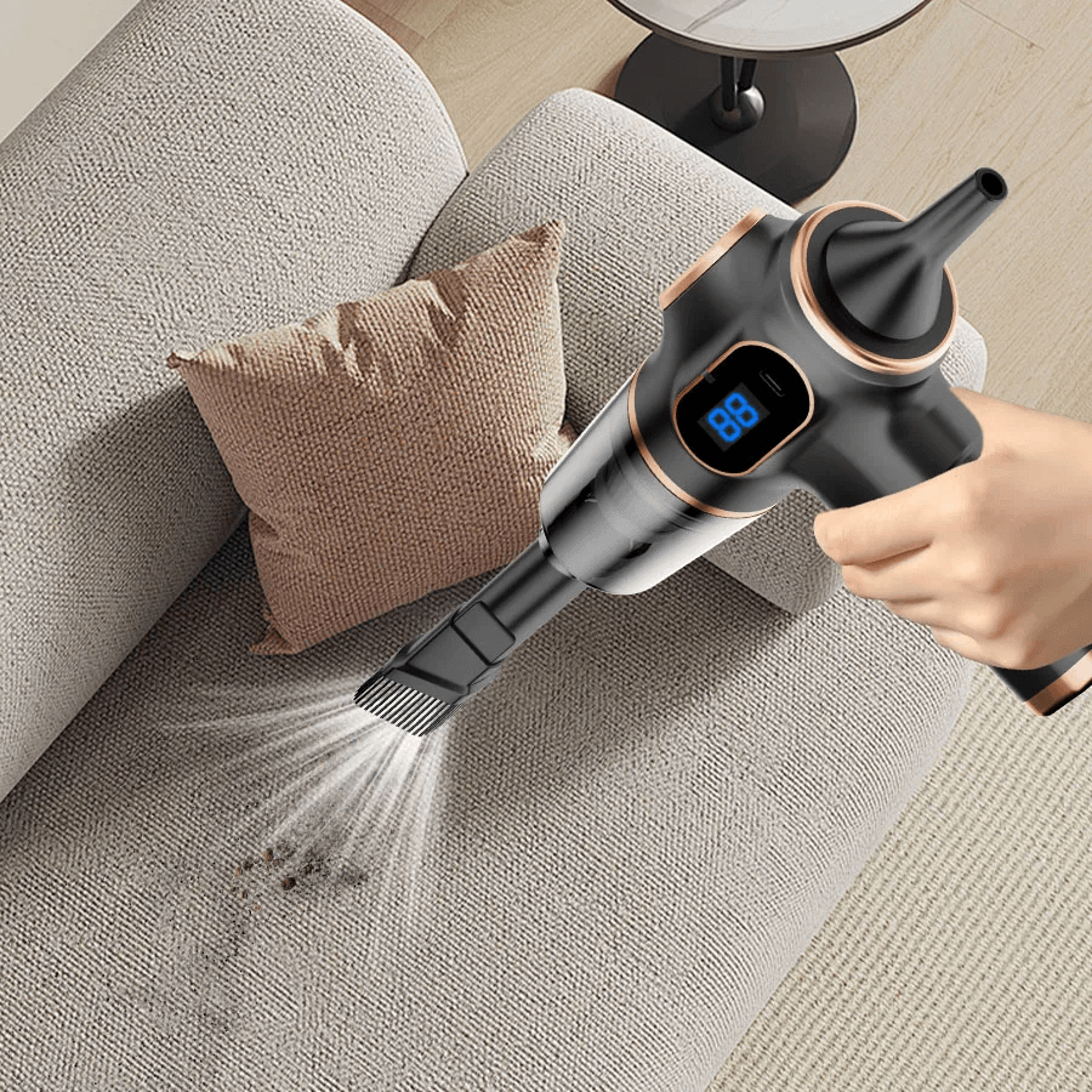 wireless car vacuum cleaner, high power home appliance, mini vacuum machine, portable cleaner for fast deep cleaning