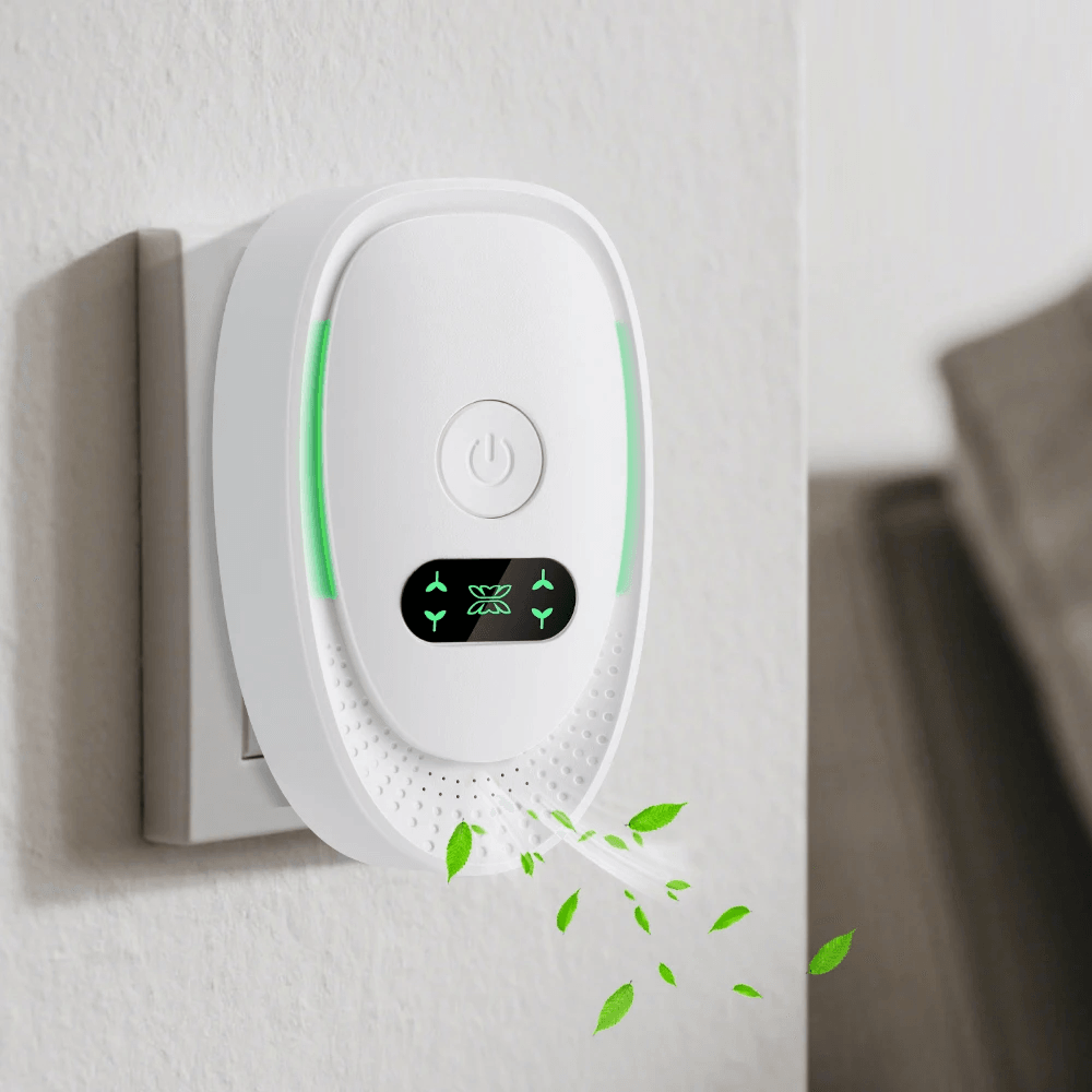 plug-in air purifier, mini air ionizer dust smoke odor remove, negative ion generator for home bathroom pet freshener
