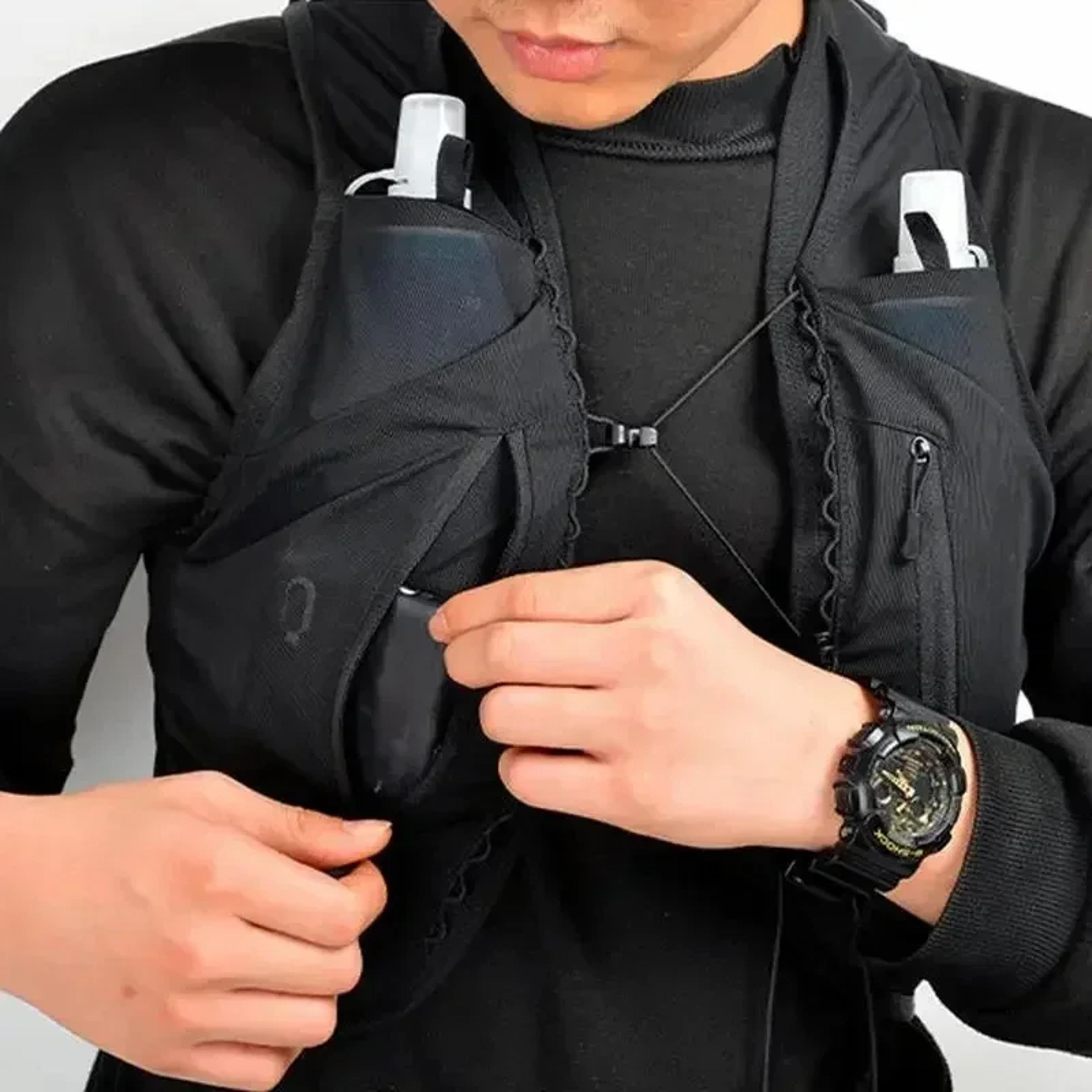 outdoor running vest hydration vest for trail running, elastic sealing outdoor sports bag for jogging cycling hiking